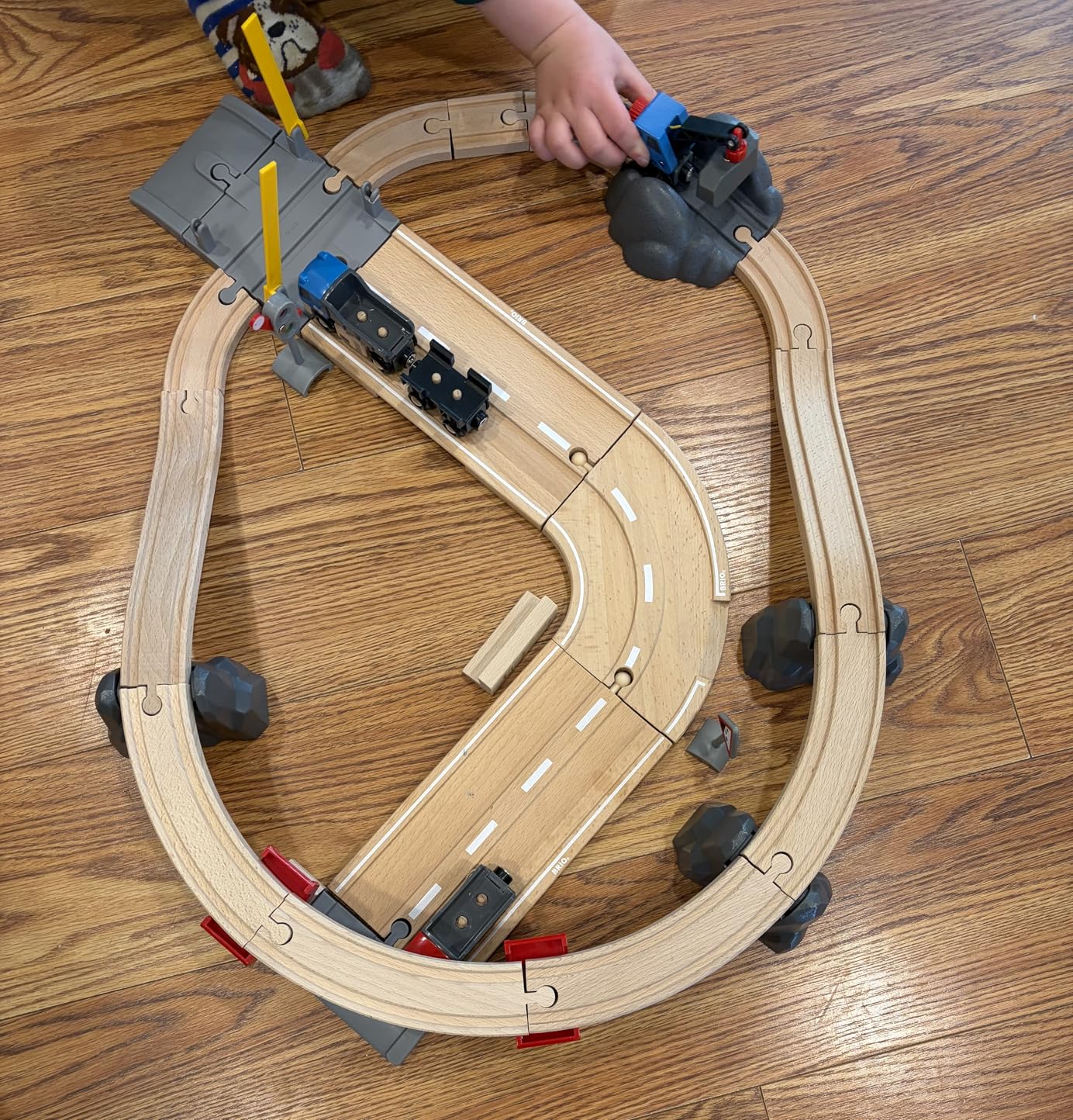 BRIO World Rail & Road Loading Set - 32-Piece FSC-Certified Wood Train Set & Accessories - Special Crane Car, Flatbed, Tracks, & More - Works with All Wooden Railway Sets - Fun Play for Ages 3+ customer photo 2