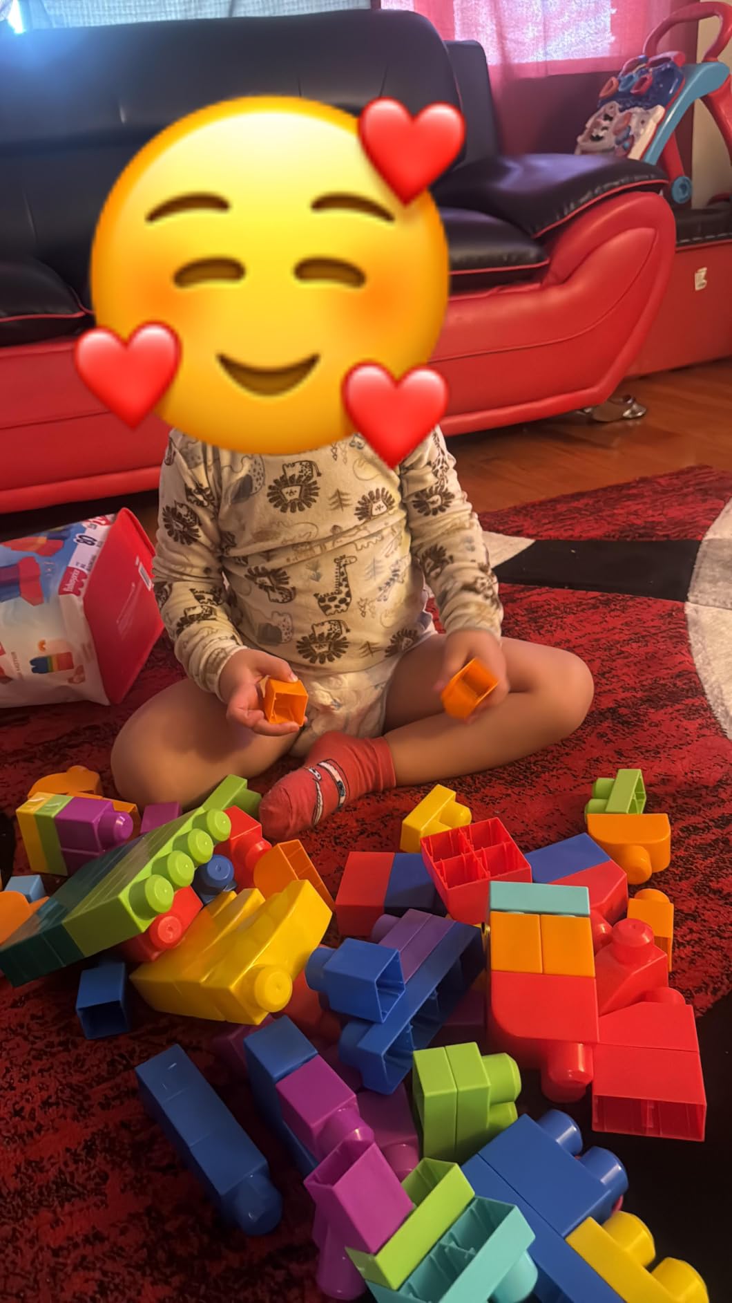 MEGA BLOKS First Builders Toddler Blocks Toys Set, Big Building Bag Collection with 80 Pieces and Storage, Pink, Ages 1+ Years customer photo 1