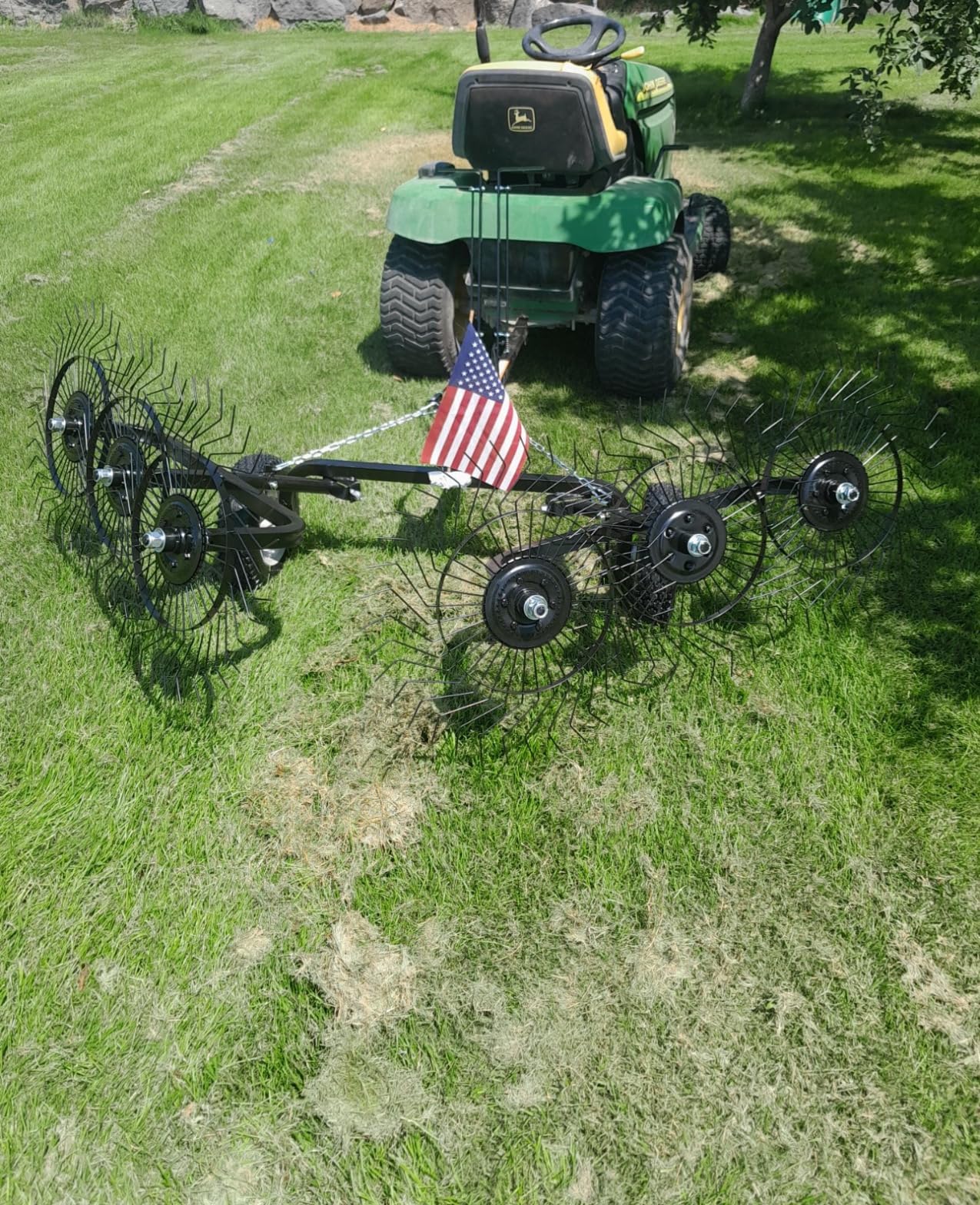 Yard Tuff 60 Inch Acreage Rake, Steel Tow Behind Dethatcher Attachment for Lawn & Garden customer photo 1