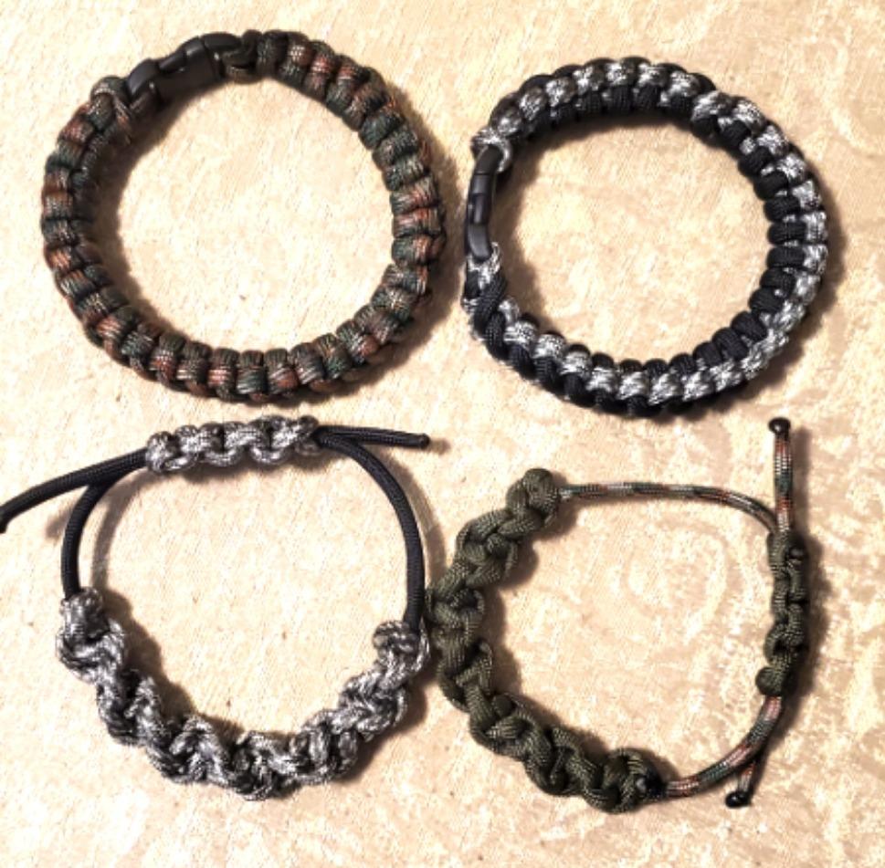 Paracord 550 Kit - Five Colors (Olive Drab, ACU, Woodland Camo, Desert Camo, and Black) - 100 Feet Total with (10) 3/8-Inch Black Side Release Buckles and (5) 32mm Key Rings customer photo 1