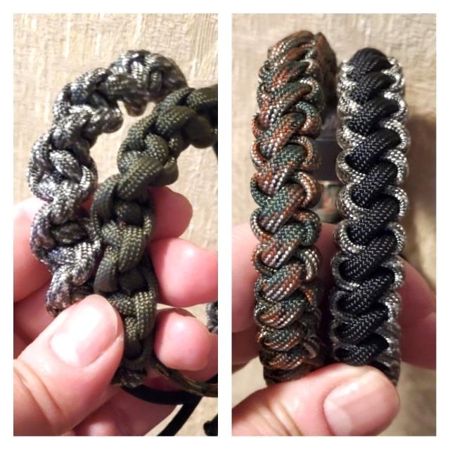 Paracord 550 Kit - Five Colors (Olive Drab, ACU, Woodland Camo, Desert Camo, and Black) - 100 Feet Total with (10) 3/8-Inch Black Side Release Buckles and (5) 32mm Key Rings customer photo 2