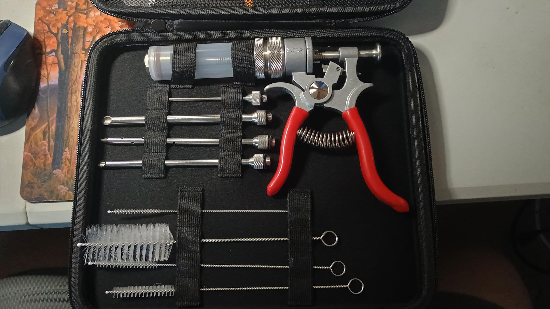 Magnum BBQ Marinade Meat Injector, Made in USA, 4 Needles, MJ106 | Premium marinade injector for BBQ cooks and competition teams. Includes 4 needles, case, brushes, guide, and support. customer photo 2