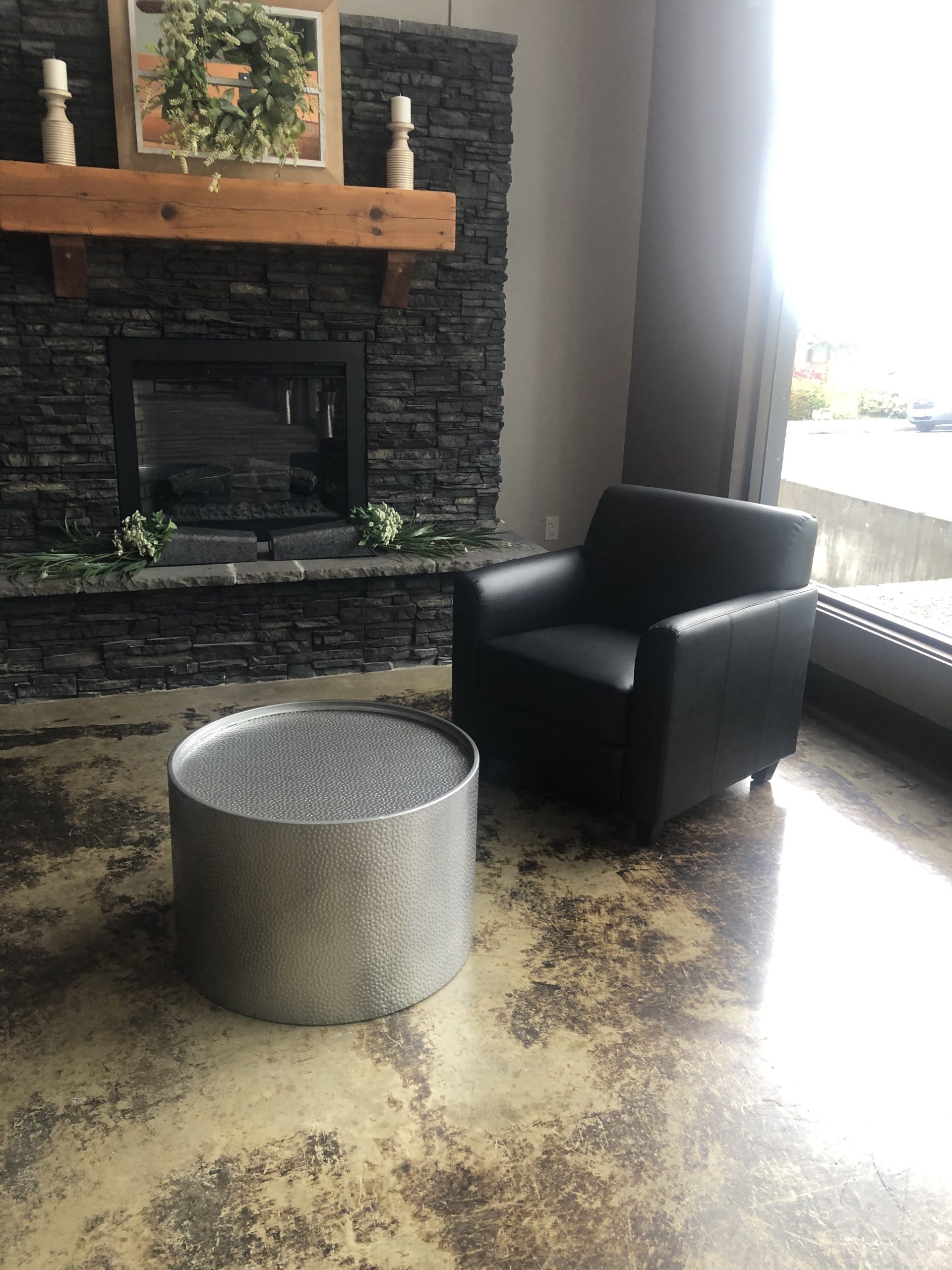 Flash Furniture Hercules Diplomat Series LeatherSoft Upholstered Side Reception Chair, Lobby Chair with Cushions and Flared Arms, Black customer photo 1