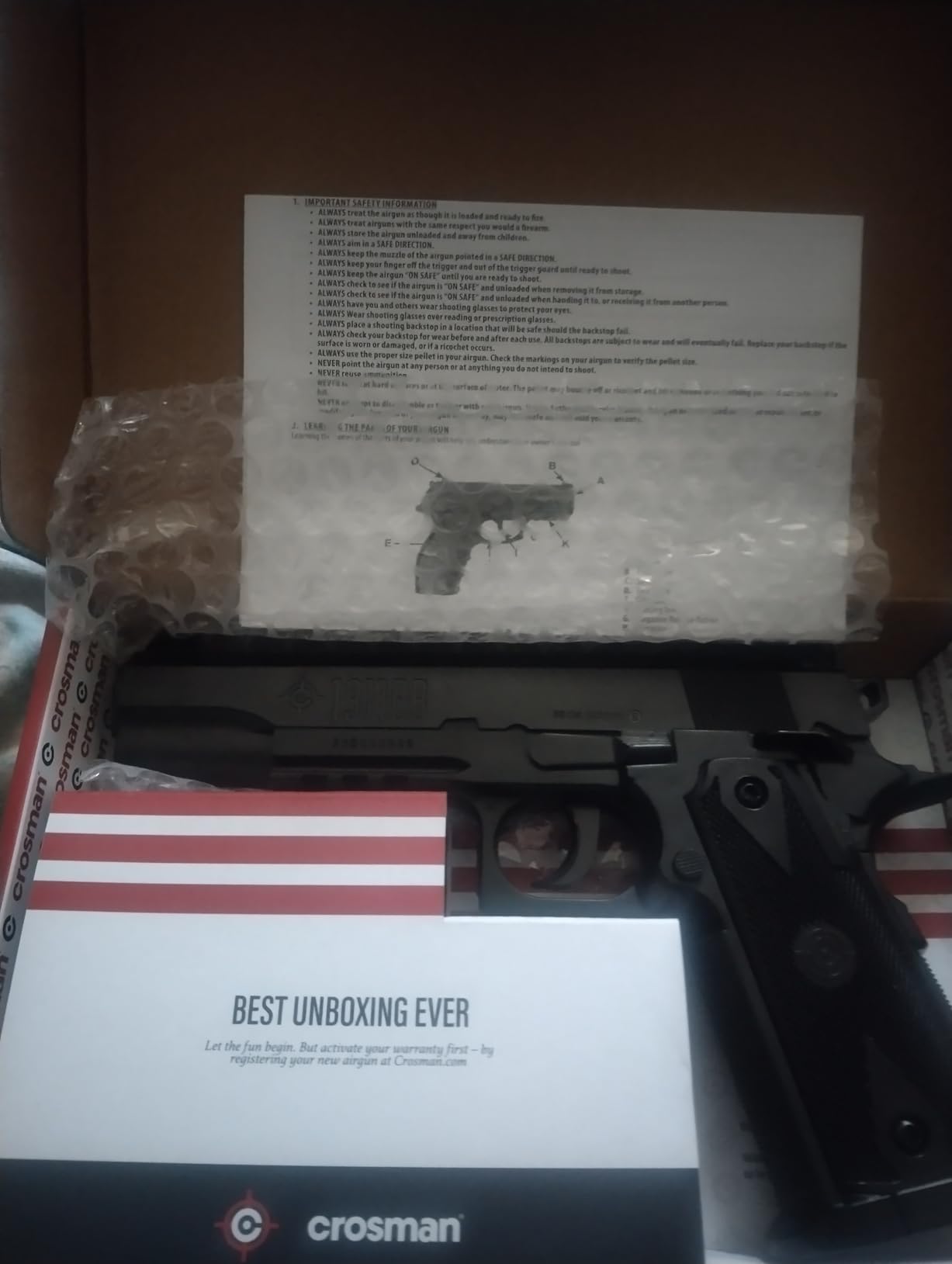 Crosman 1911BB Semi-Auto CO2 Powered BB Pistol - 480 FPS - Black customer photo 1