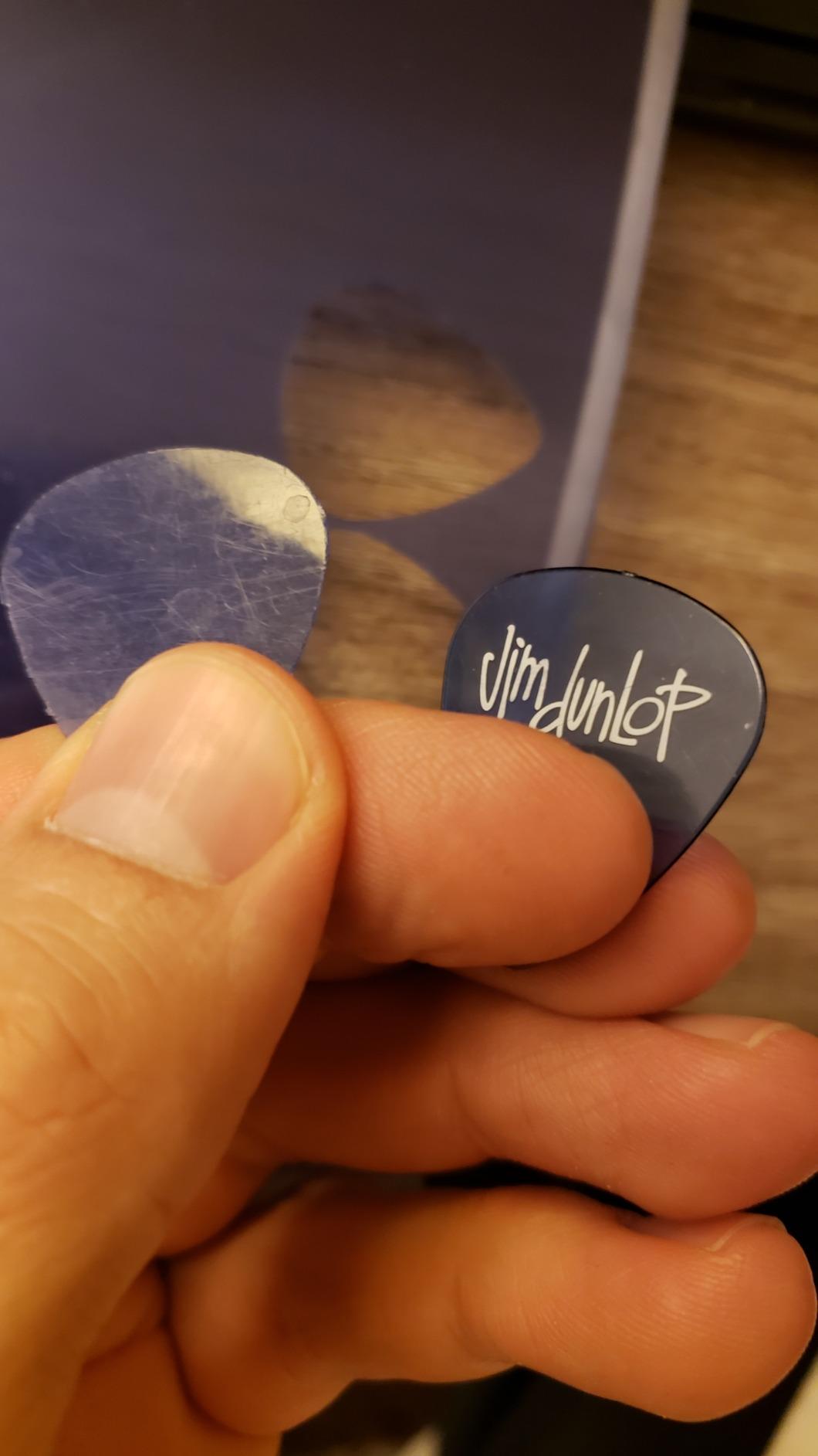 DIY Guitar Picks Punch Mega Pack - Custom Pick Maker for Musicians - Features Leather Key Chain Holder, Pick Strips with Artwork & File - Unique Gifts for Men & Women - Blue Punch customer photo 2