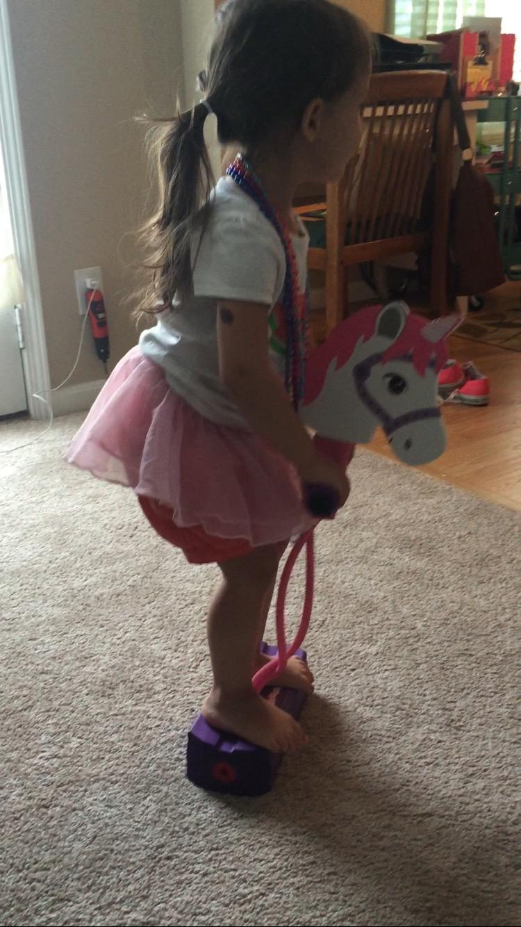 Kidoozie - Unicorn Pogo Jumper - Foam Pogo Jumper for Kids | Magical hops on a huggable horned friend - squeaky bounce fun that builds balance on rainy days in or outside, Ages 3+ customer photo 1