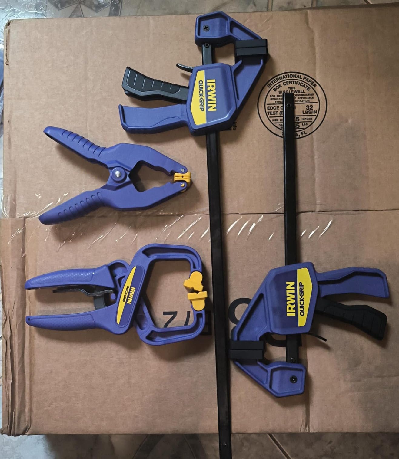 IRWIN QUICK-GRIP Clamps for Woodworking, One-Handed Bar Clamps, 6-Pack (1964749), Multi color customer photo 2