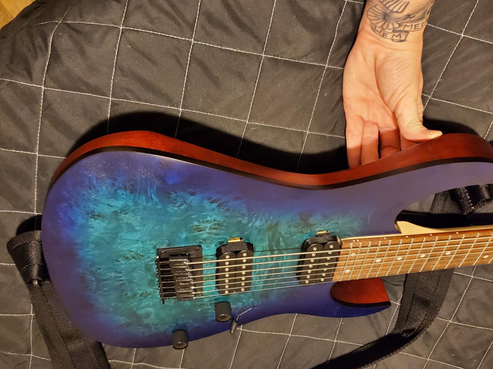 Ibanez RG Series RG7421PB 7-String - Sapphire Blue Flat customer photo 1
