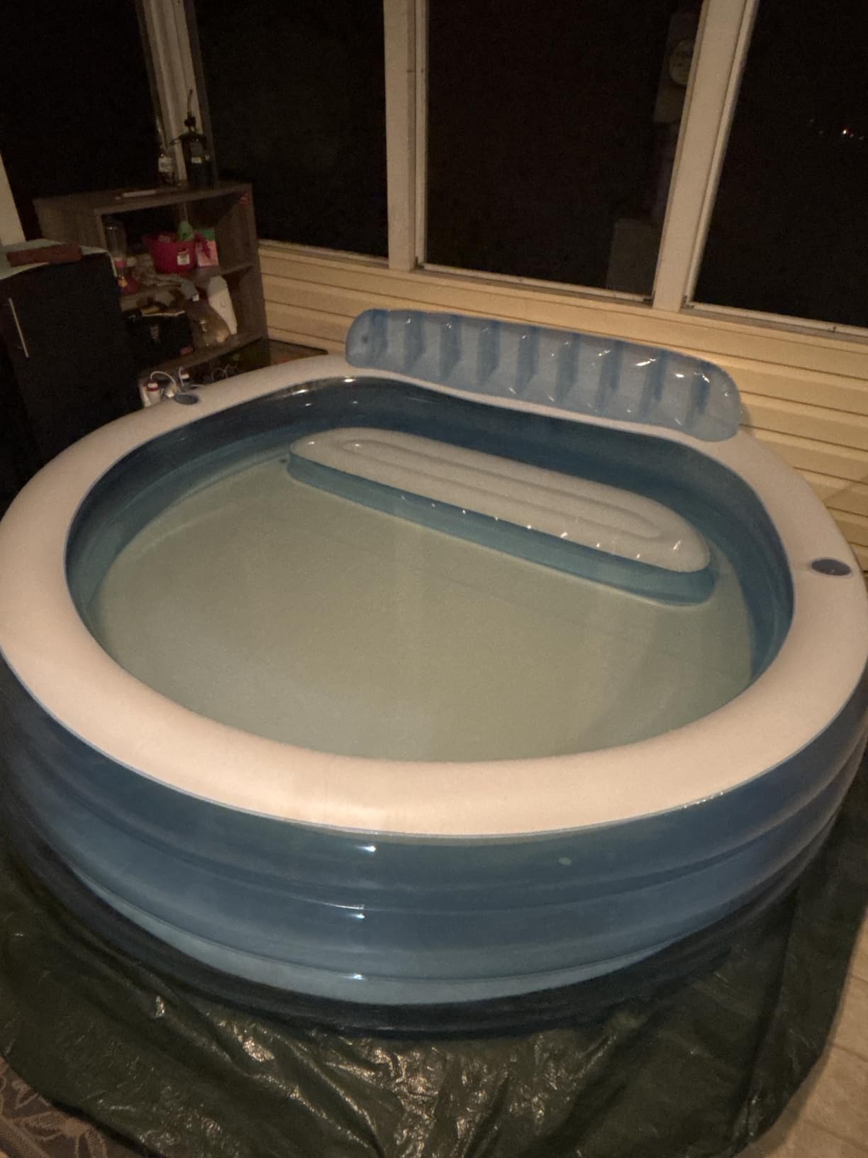 INTEX Swim Center Inflatable Family Lounge Pool: Built-In Bench, Cup Holder, 156 Gallon Capacity, 90