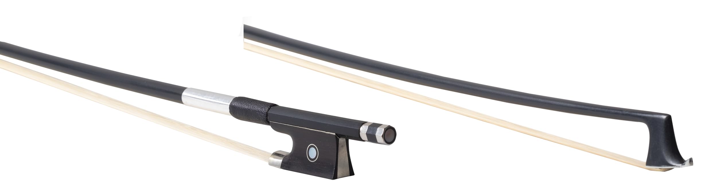 Violin Bow 4/4, Fiddle Imitation Pernambuco Round Stick OX Horn Frog Horse Hair for Violin Parts Beginner Practice customer photo 1