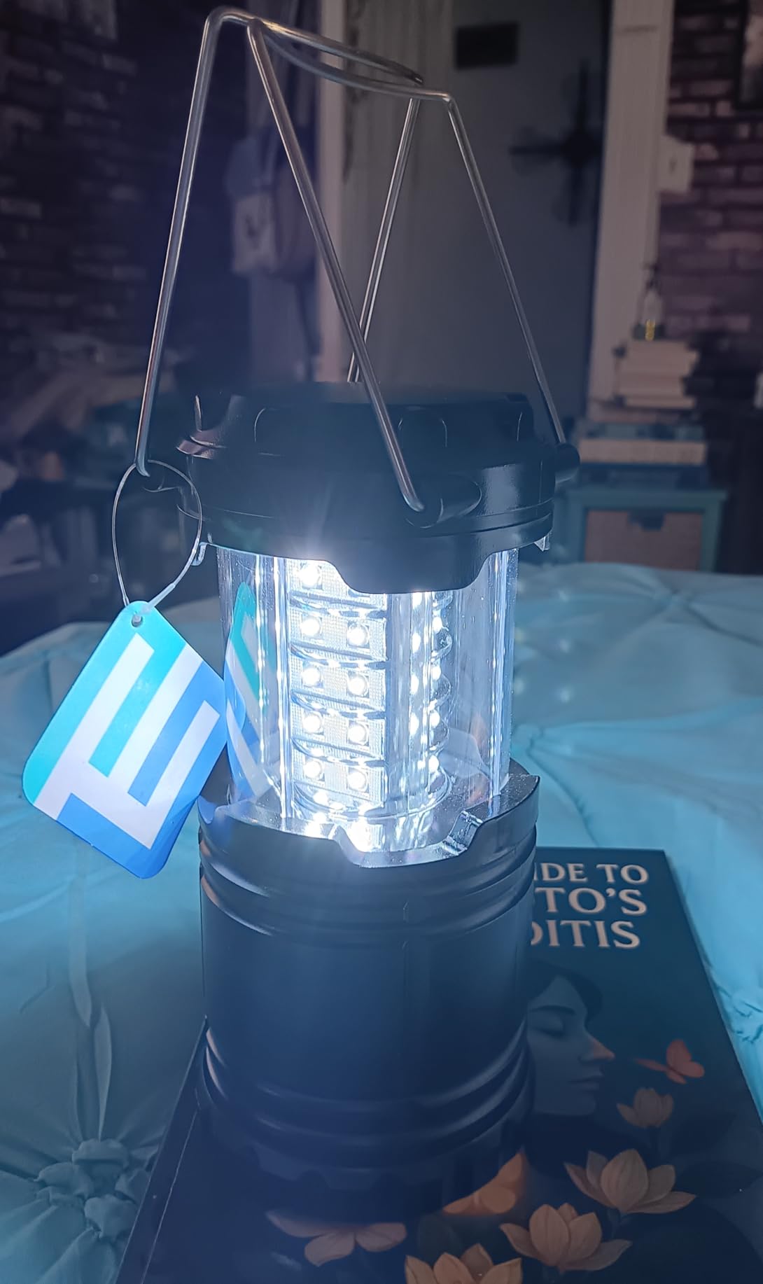 Etekcity Lantern Camping Essentials Lights, LED Flashlight for Power Outages, Battery Operated Lamp, 2 Pack, Black customer photo 1