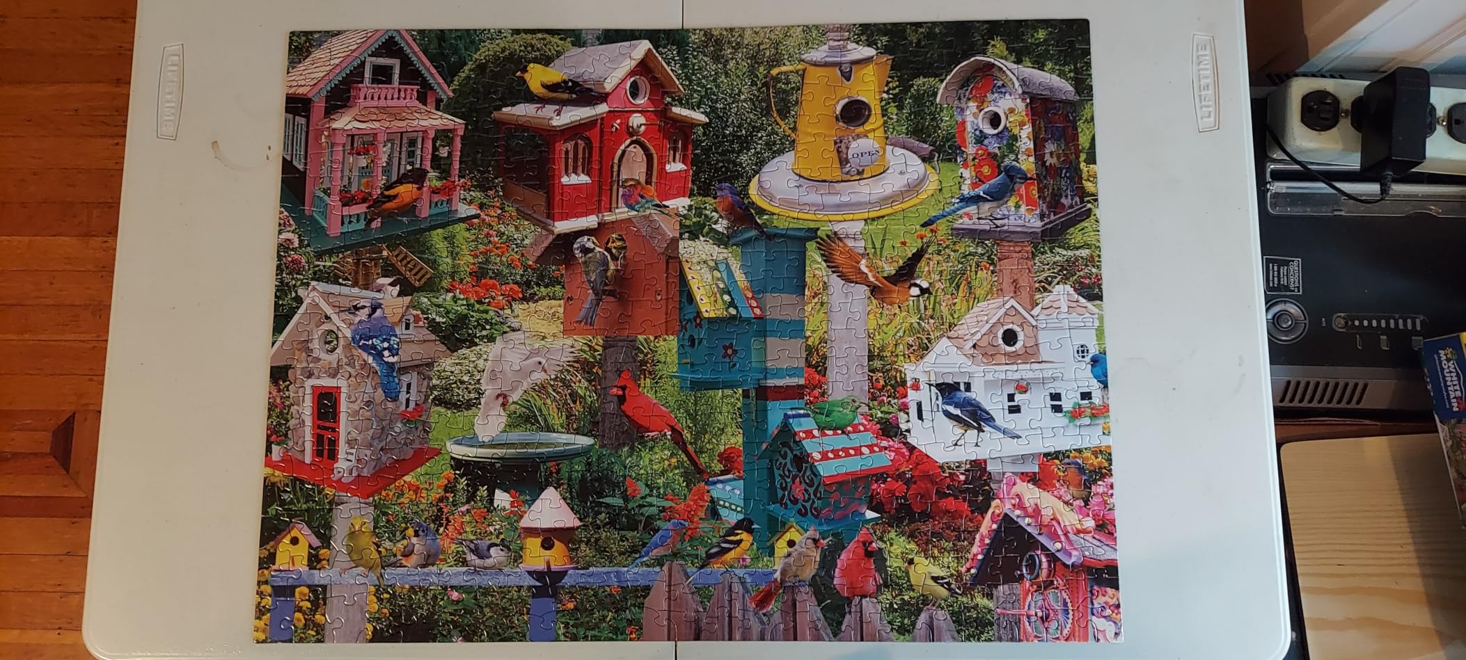 White Mountain Puzzles Birdhouse Village - 500 Piece Jigsaw Puzzle | Large Pieces, Gift for Adults and Seniors, 18