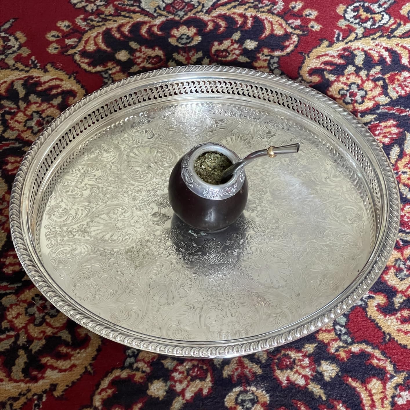 BALIBETOV Yerba Mate Gourd Set - Original Natural Handmade Yerba Mate Cup from Argentina, Includes Mate Tea Cup, Bombilla (Mate Straw) and Cleaning Brush, Traditional Mate Cup Gift Set customer photo 1