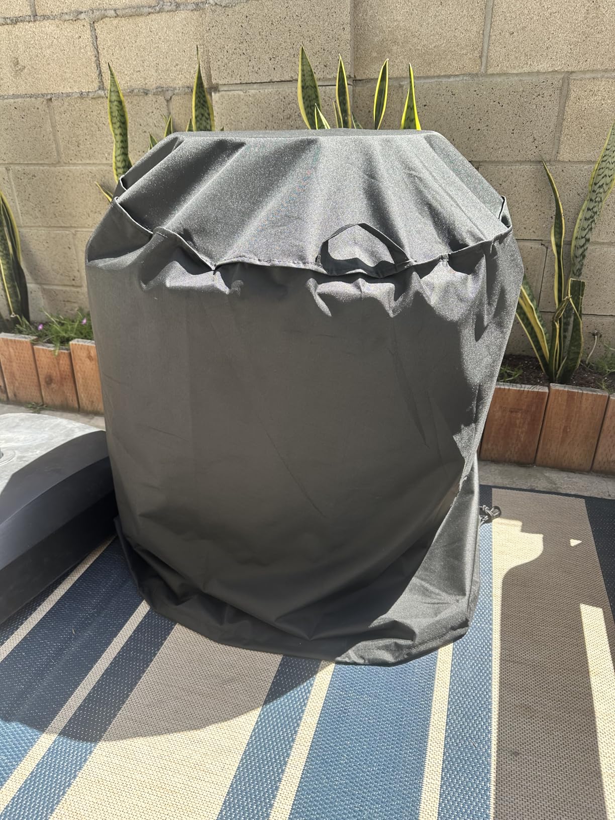 Unicook Round Smoker Cover 30 Inch, Heavy Duty Waterproof Charcoal Kettle BBQ Grill Cover, Fade Resistant Barrel Protector, Fits Weber Char-Griller Akorn Kamado and More, 30