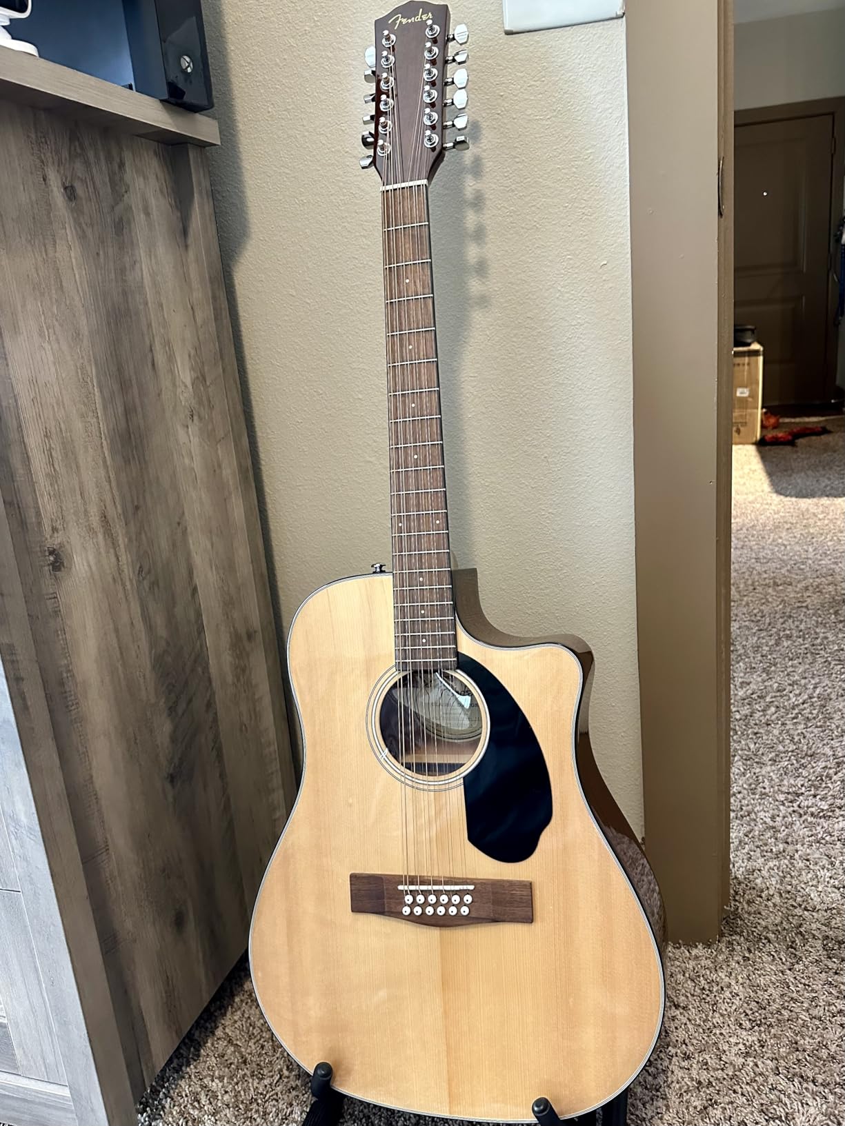Fender CD-60SCE 12-string Dreadnought Acoustic Guitar, Natural customer photo 2