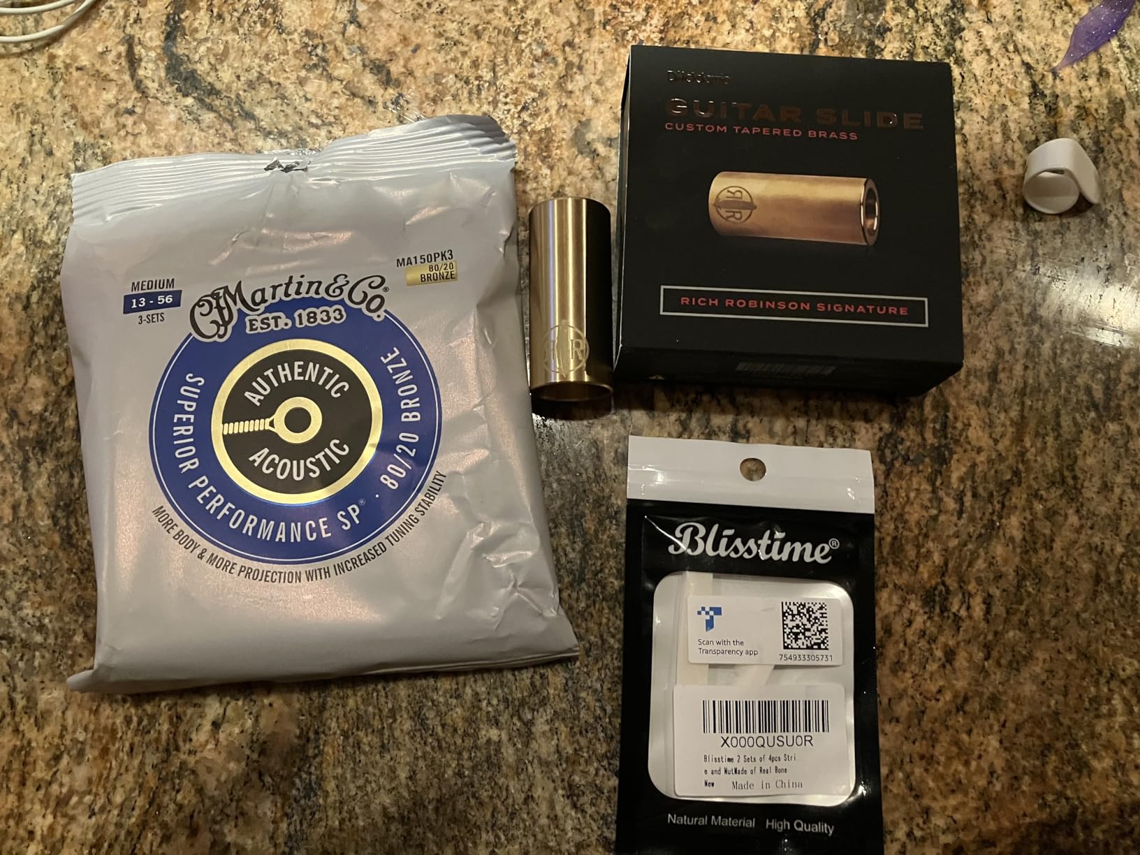 D'Addario Rich Robinson Signature Brass Guitar Slide - Inside Taper for Comfort & Control customer photo 1