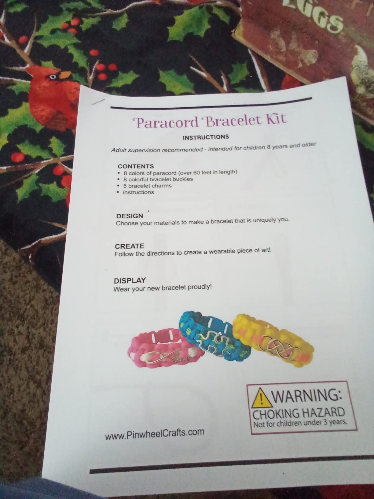 Pinwheel Crafts Paracord Bracelet Kit - DIY Kids Crafts, Paracord Bracelet w/Sturdy Buckle & Paracord 550 Cord - 8 Colorful Friendship Bracelets Gifts - Jewelry Making Kit for Girls 8-12 Years Old customer photo 2