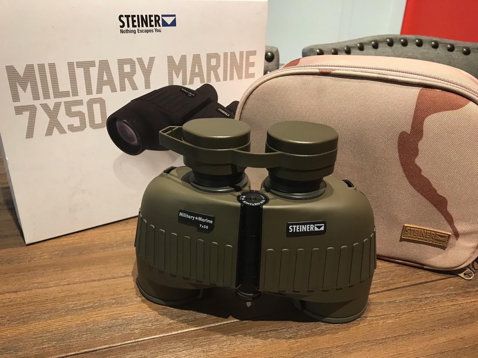 Steiner Military-Marine 7x50mm Binoculars - Legendary Tactical Optics with Sports-Auto-Focus, Floating Prism Shock Absorption, Waterproof, and Heritage Warranty | Floating Prism Shock-Absorption, Makrolon Housing Plus Nbr Rubber, Waterproof, 65 Ft Close Focus, 36 Oz, Green customer photo 1