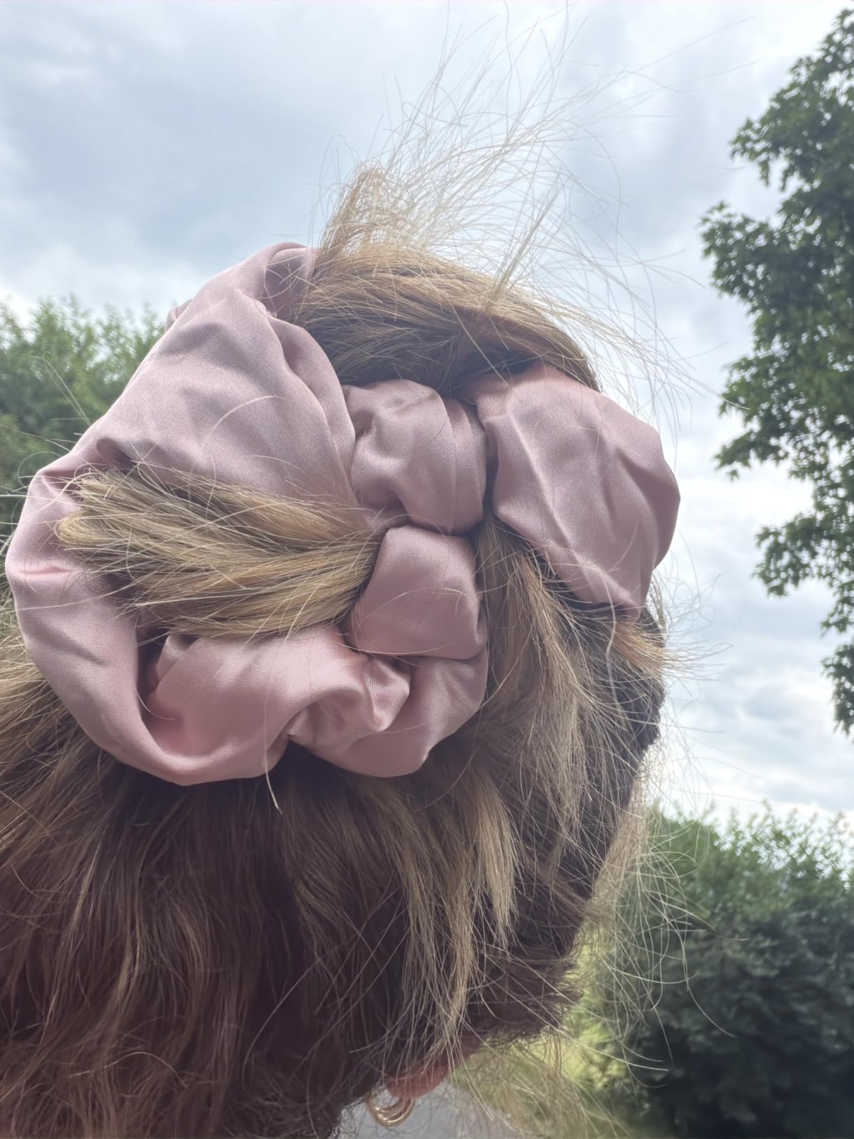 Kitsch Satin Scrunchies for Women - No Crease, Frizz Control | Softer Than Silk Scrunchies Gentle On Hair Scrunchies for All Hair Types | Stylish Hair Accessories College Essentials - Black, 5pcs customer photo 2