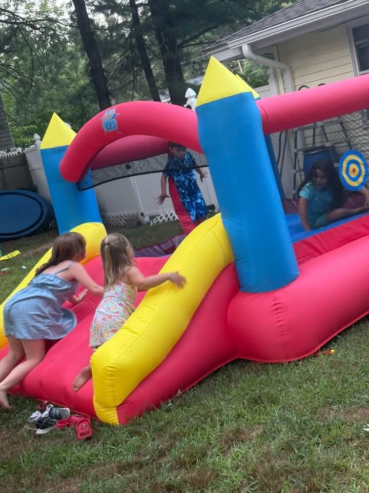 ACTION AIR [Updated Version] Bounce House, Inflatable Bouncer with Air Blower, Jumping Castle with Slide, Family Backyard Bouncy Castle, Durable Sewn with Extra Thick Material, Idea for Kids (C-9745) customer photo 1