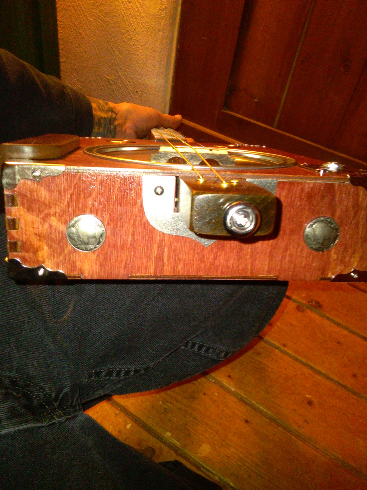 C. B. Gitty 'Tin Pan Alley' 3-String Paint Can Resonator Box Guitar DIY Kit customer photo 2
