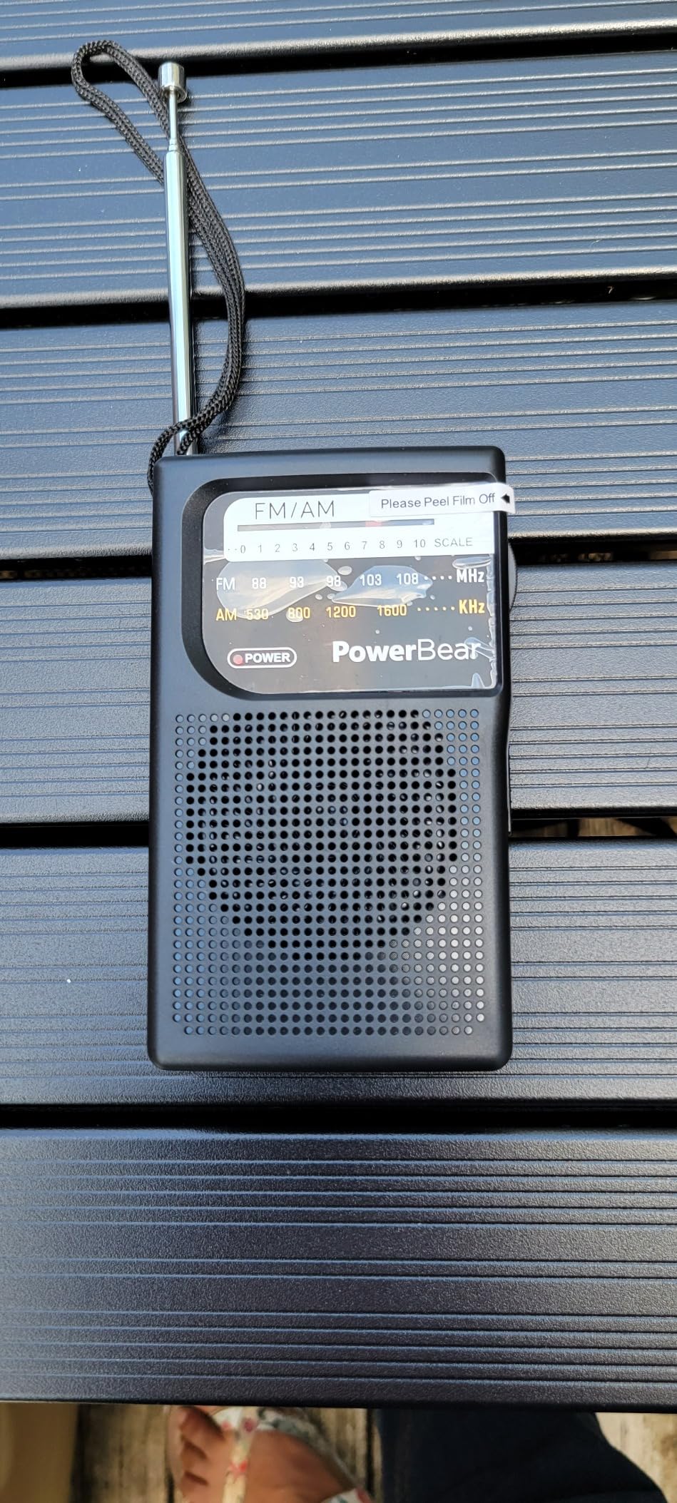 PowerBear Portable Radio | AM/FM, 2AA Battery Operated with Long Range Reception for Indoor, Outdoor & Emergency Use | Radio with Speaker & Headphone Jack (Black) customer photo 1