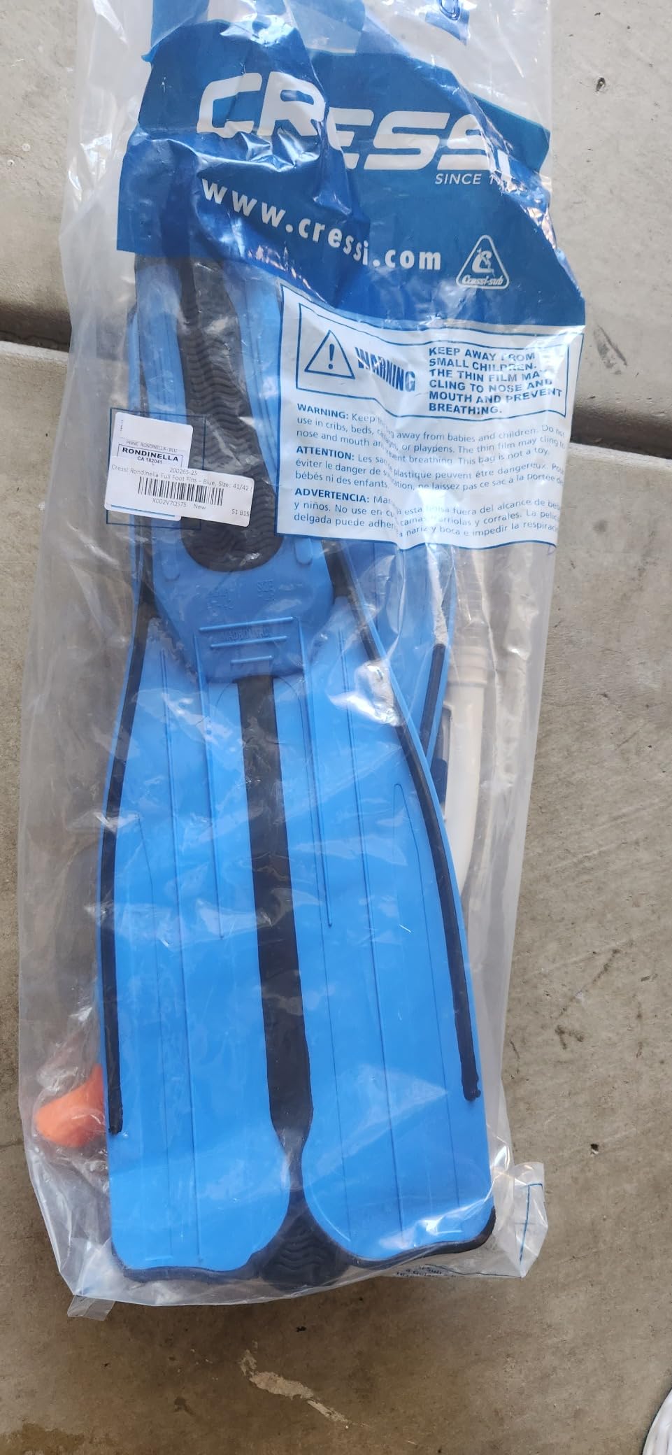 Cressi Adult Snorkeling Full Foot Pocket Fins, Good Thrust, Light Fin, Rondinella: Designed and Made in Italy customer photo 2