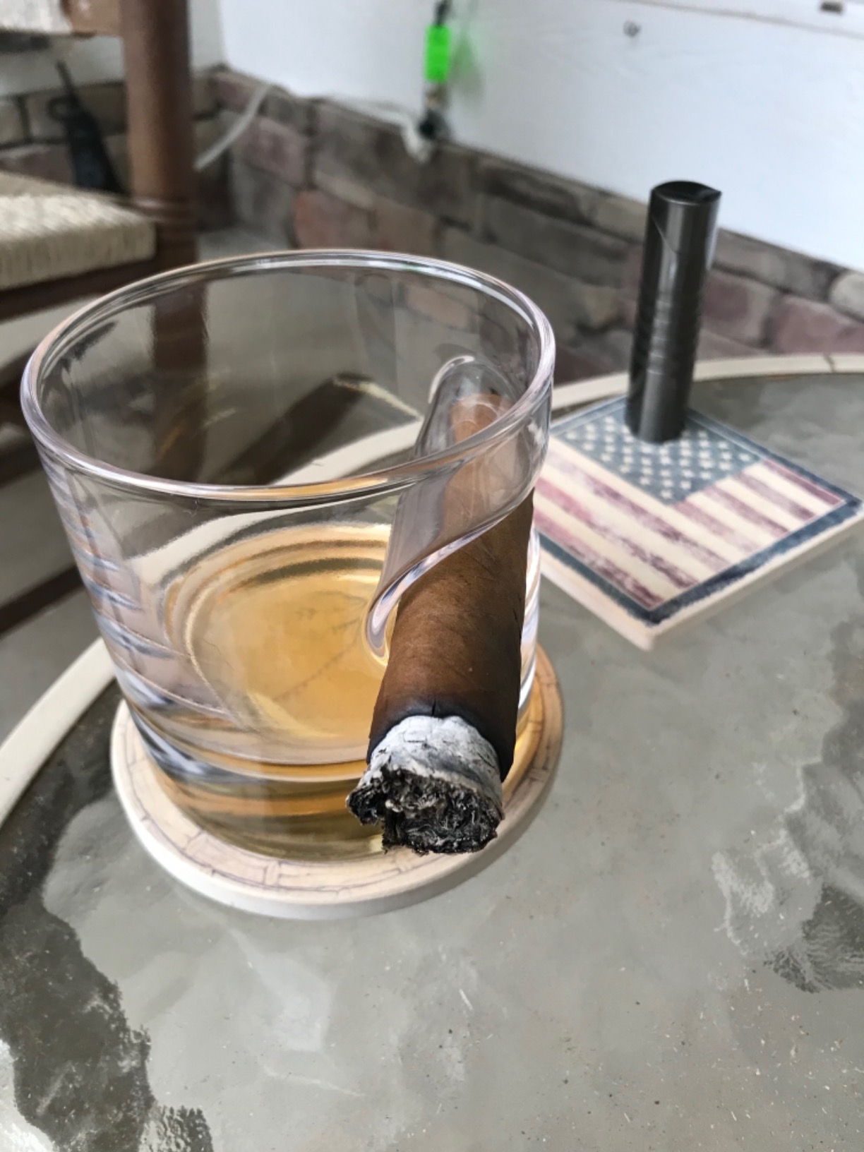 Godinger Whiskey Glass with Cigar Rest, Old Fashioned Glass, Cigar Gifts for Men, 12oz Dublin Crystal, Handmade, Bourbon Scotch Rocks Glass, Gift for Whiskey & Cigar Lovers customer photo 1