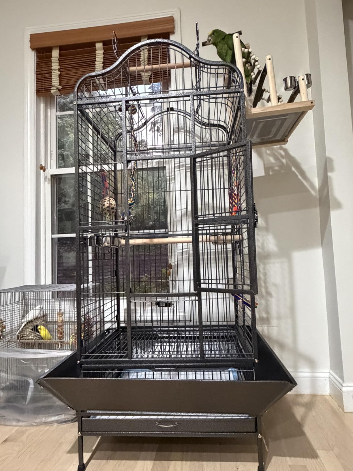 Yaheetech Extra Large Bird Cage 63'' Open Play Top Bird Cage for African Grey Parrots/Amazon Parrot/Caiques/Macaw with 360-Degree Wheels customer photo 1