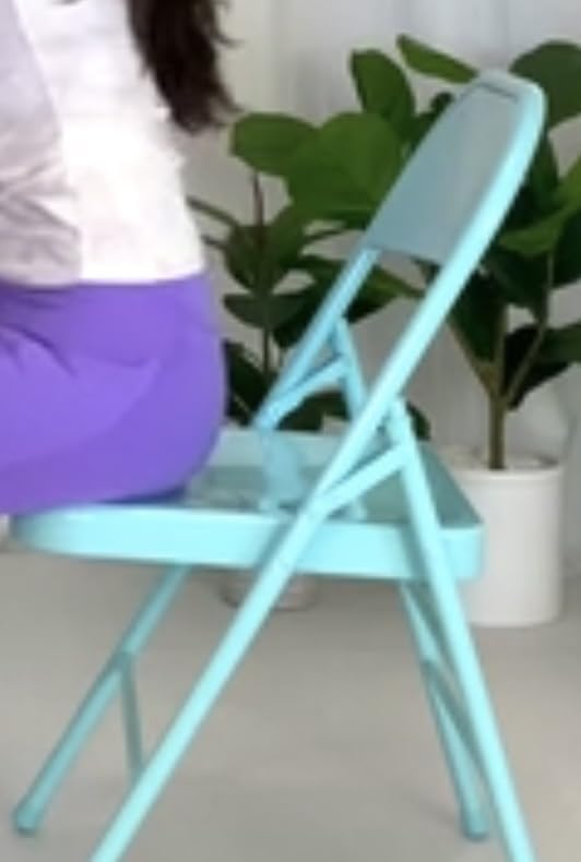 Flash Furniture 2 Pack HERCULES COLORBURST Series Tantalizing Teal Triple Braced & Double Hinged Metal Folding Chair | Triple Braced, Double-Hinged customer photo 1