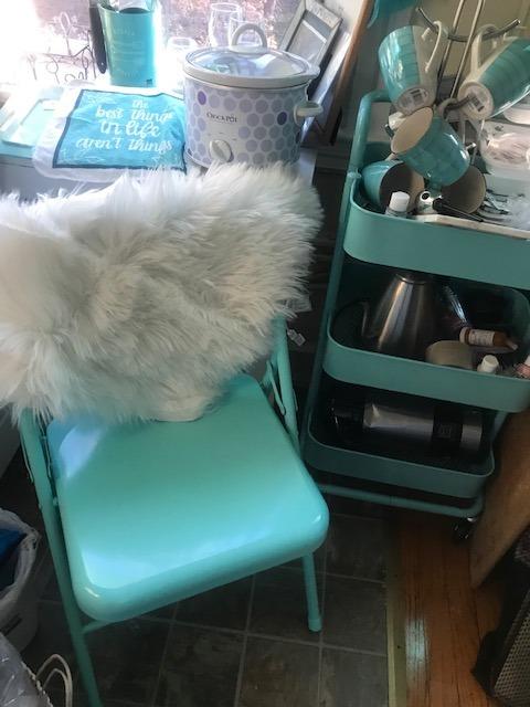 Flash Furniture 2 Pack HERCULES COLORBURST Series Tantalizing Teal Triple Braced & Double Hinged Metal Folding Chair | Triple Braced, Double-Hinged customer photo 2