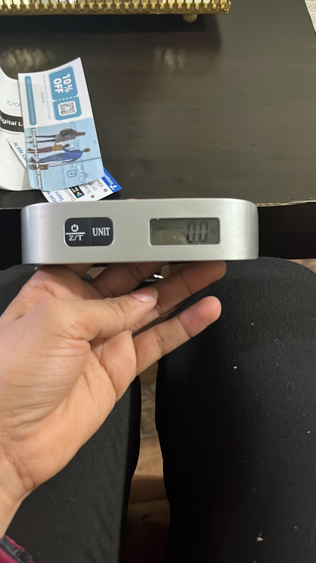 Luggage Scale, Portable Digital Hanging Baggage Scale for Travel, Suitcase Weight Scale with Rubber Paint, 110 Pounds, Battery Included customer photo 1