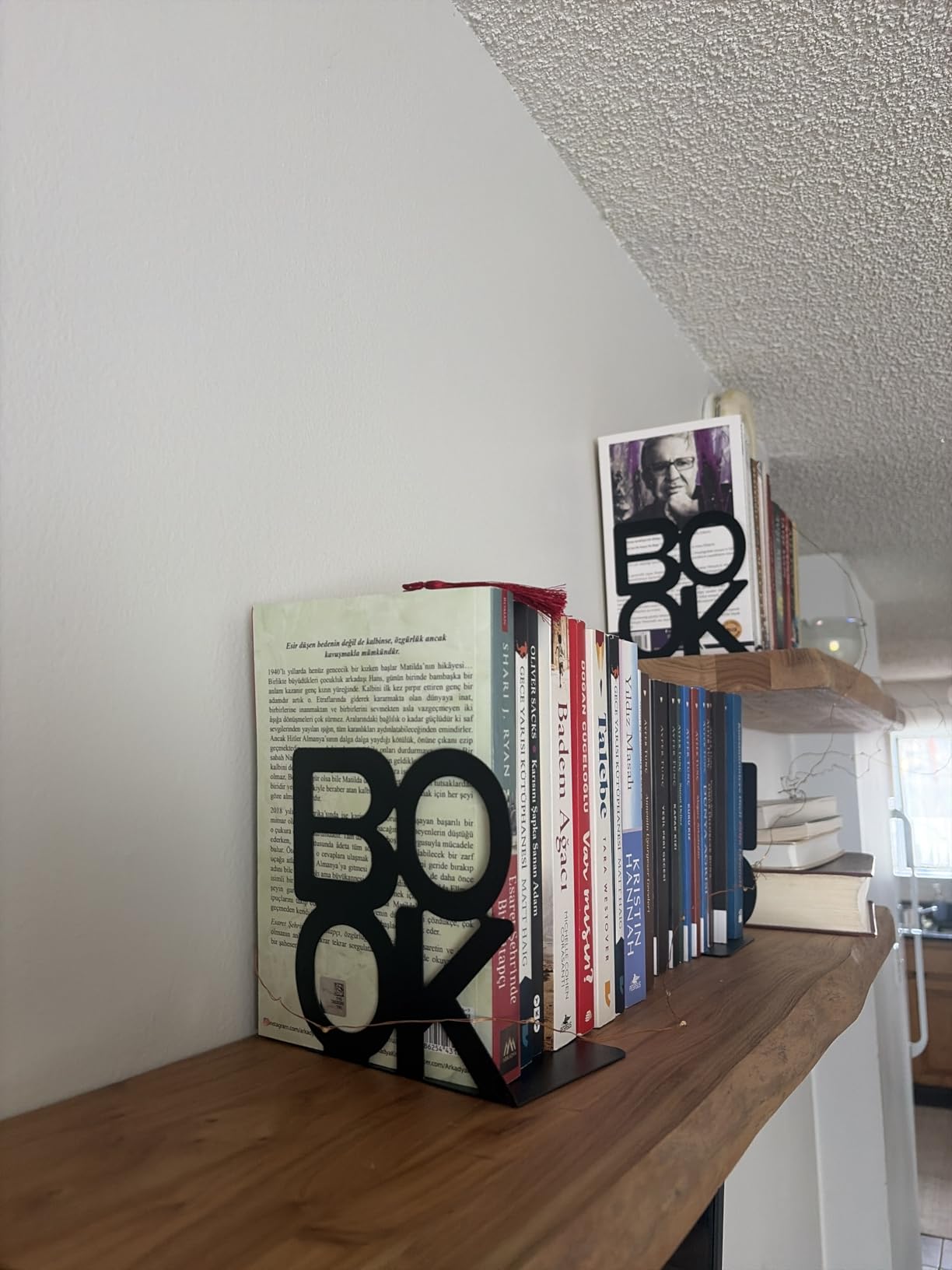 Book Ends,BookEnds Supports for Bookrack Desk,Bookend are Used for Books, Unique Appearance Design,Heavy Duty customer photo 1