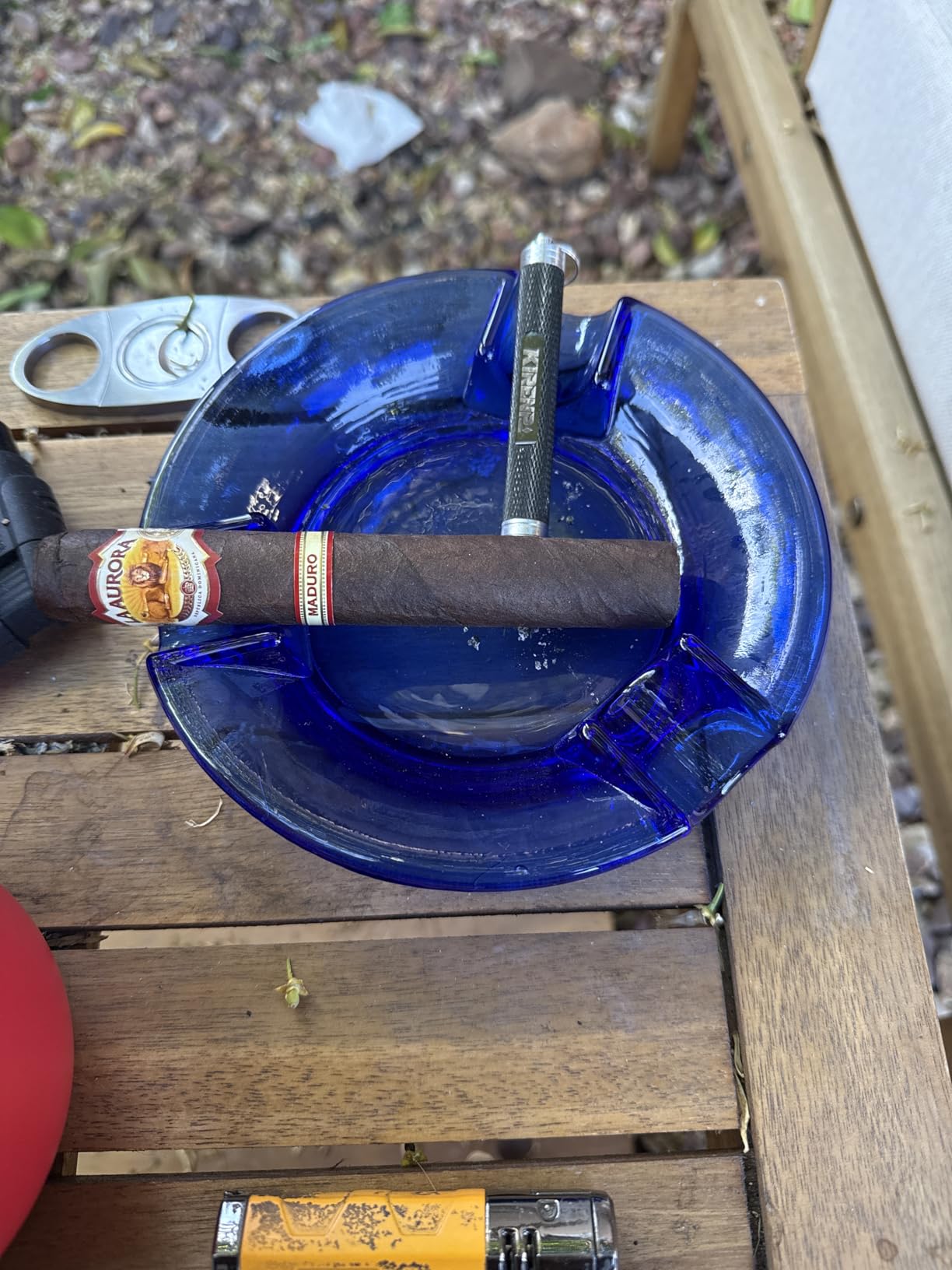 Trident Blue Cigar Ashtray Large 6.5