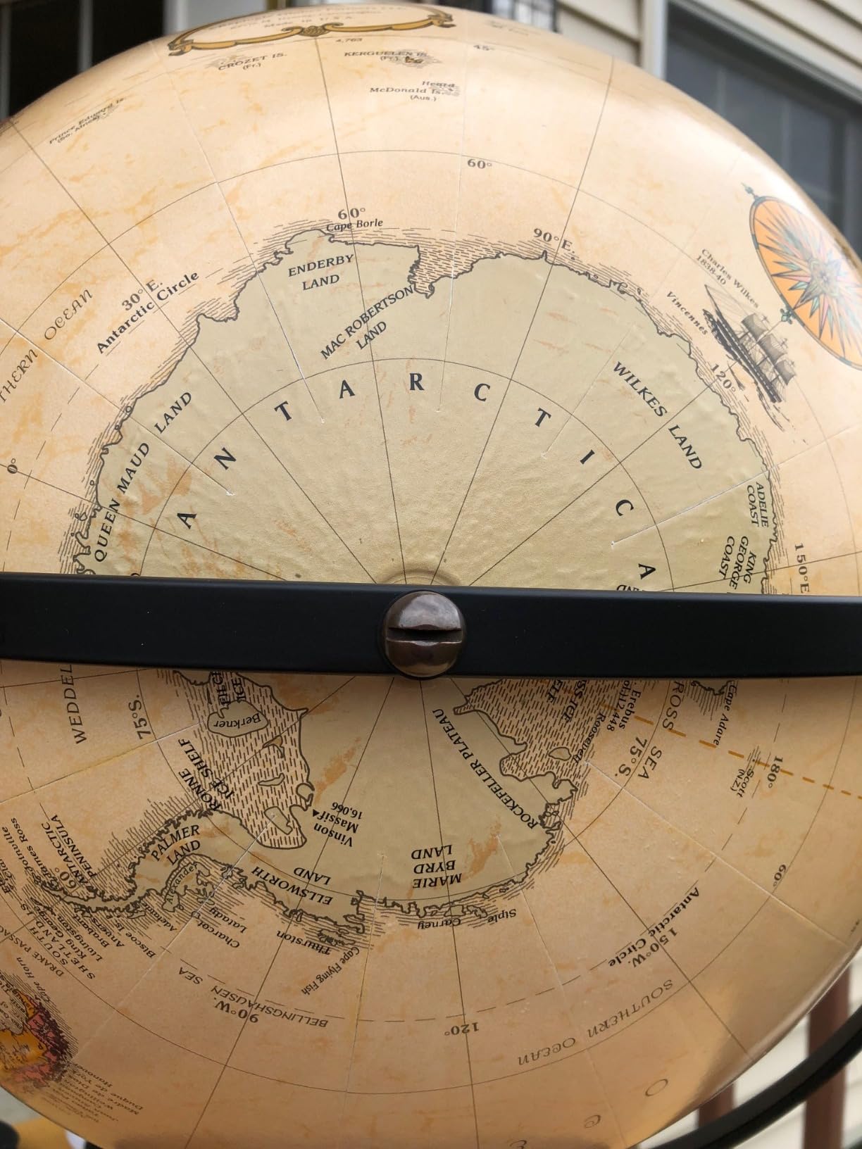 Replogle Eureka 16 inch desktop globe with up to date antique raised relief map and full swing gyromatic assembly customer photo 1