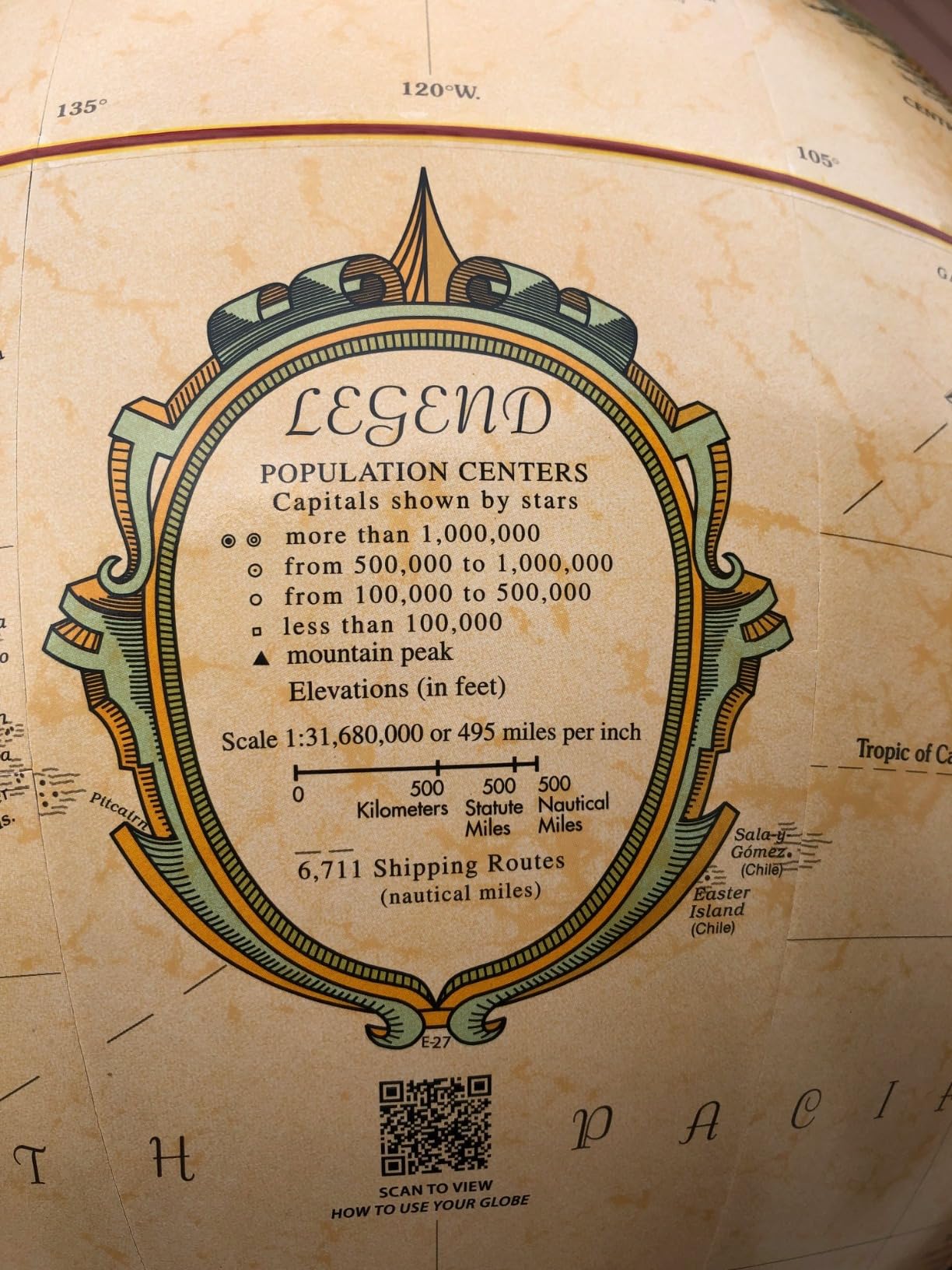 Replogle Eureka 16 inch desktop globe with up to date antique raised relief map and full swing gyromatic assembly customer photo 2