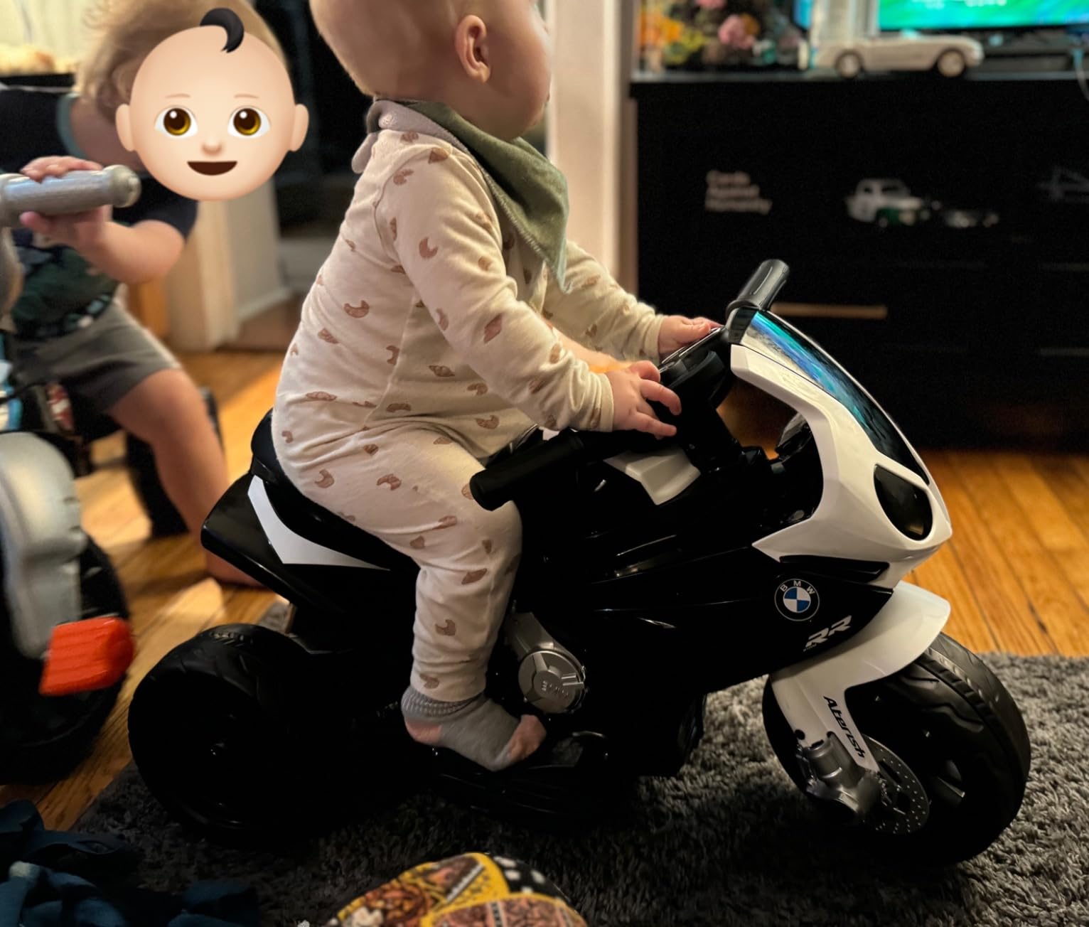 Costzon Licensed BMW Kids Electric 3-Wheel Ride-On Motorcycle Toy for Boys & Girls, with Headlights, Music and Battery Powered Pedal Kids Toddler Motorcycle customer photo 2