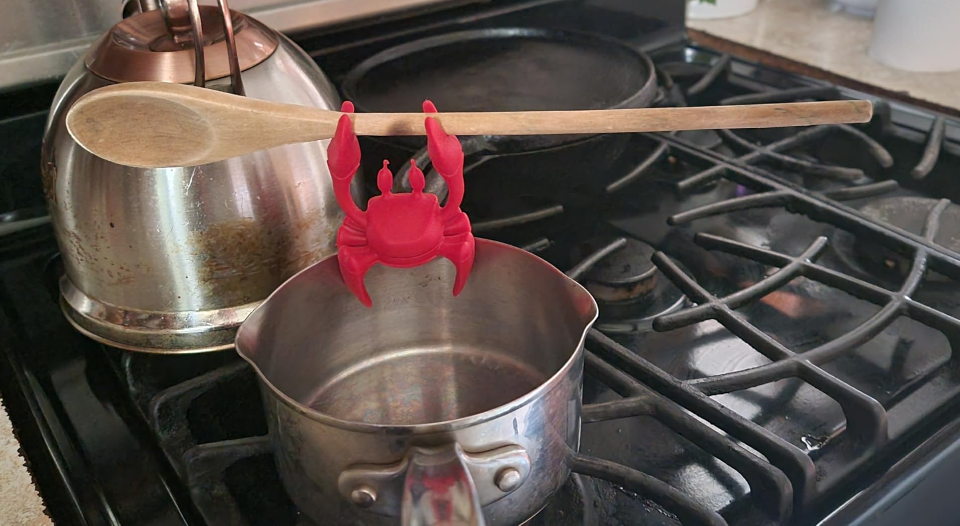 OTOTO 2 in 1 Silicone Spoon Rest & Steam Releaser - Large Spoon Holder for Stove Top - Unique and Useful Gift for Cooking - Heat Resistant Utensil Rest, Kitchen Gadgets customer photo 1