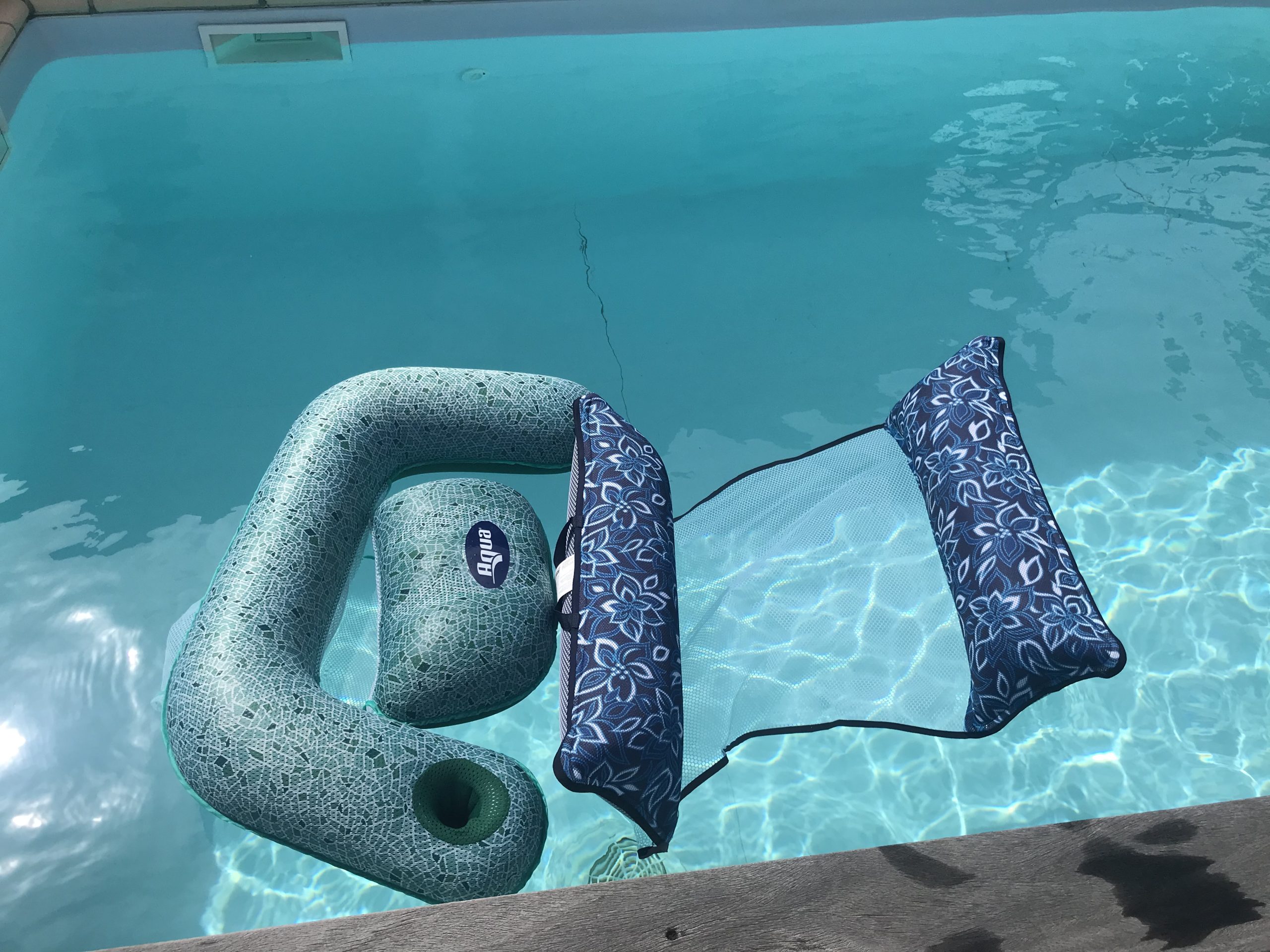 Aqua 4-in-1 Monterey Supreme XL Pool Float and Water Hammock, Multi-Purpose, Inflatable Pool Floats for Adults with Thick, Durable Material, Orchid Blue customer photo 1
