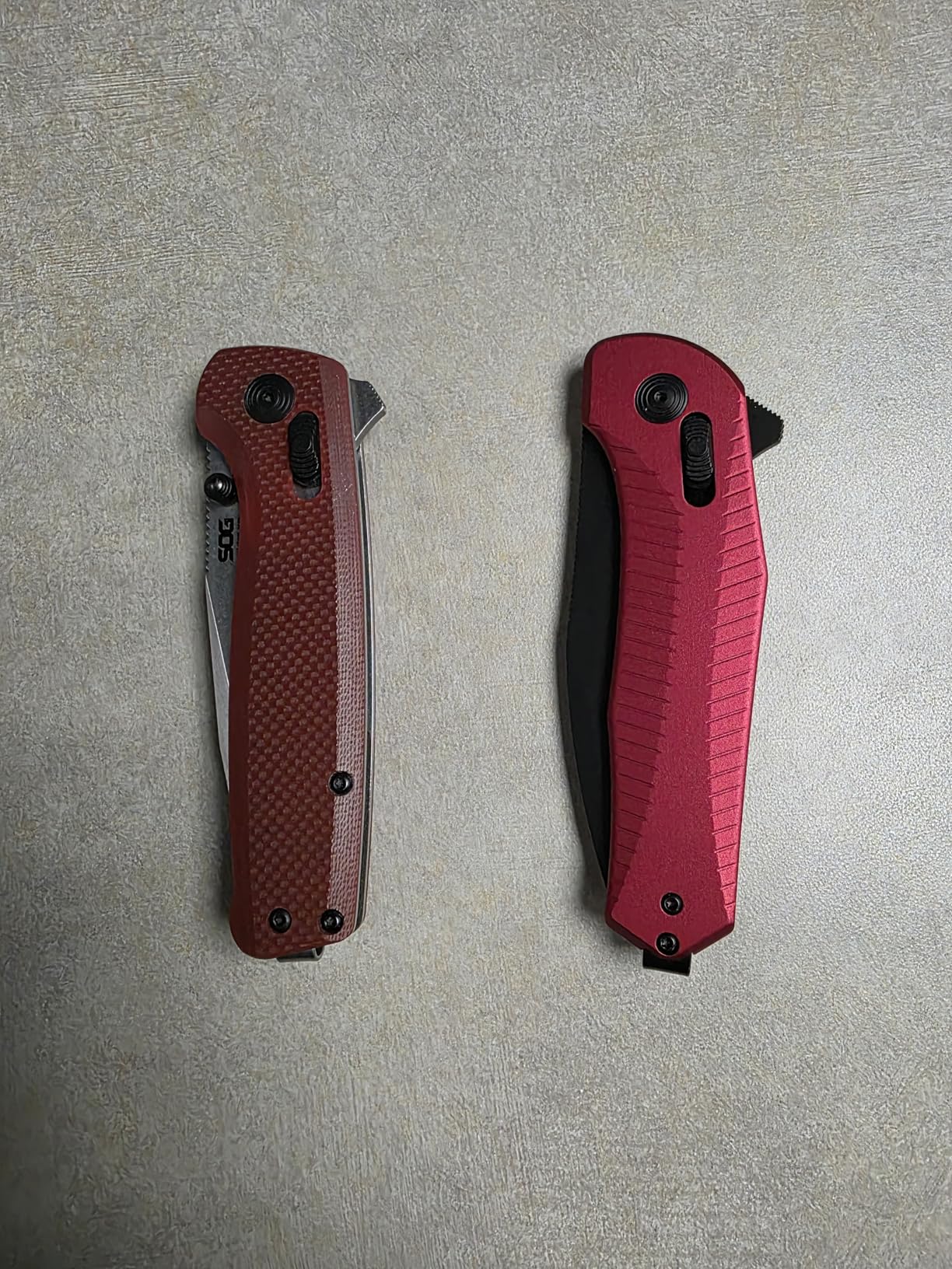 SOG Terminus XR G10 Daily Carry Rugged EDC Ambidextrous Pocket Folding Knife, G10 Handle, Wear-Resistant D2 Steel Blade customer photo 2