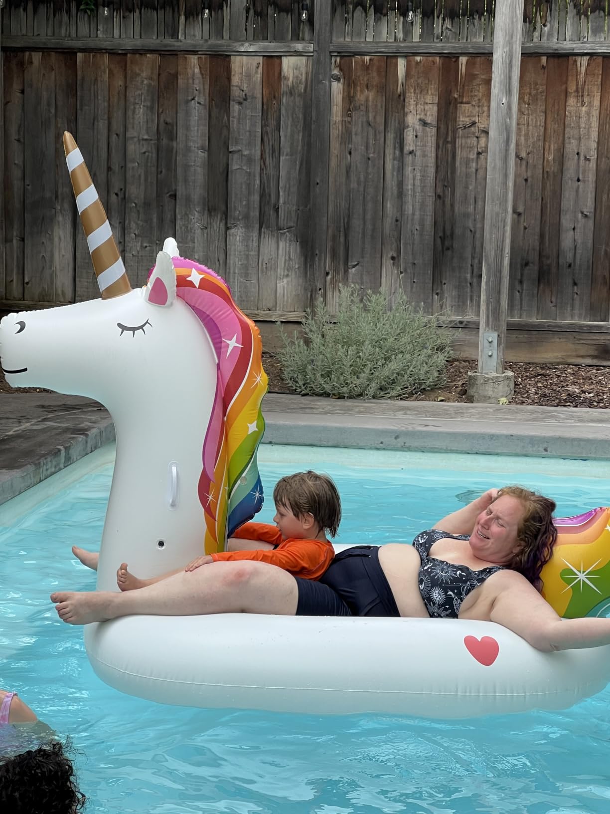 Inflatable Pool Floats for Adults and Kids, Water Unicorn Pool Float for Swimming Pool Fun customer photo 1