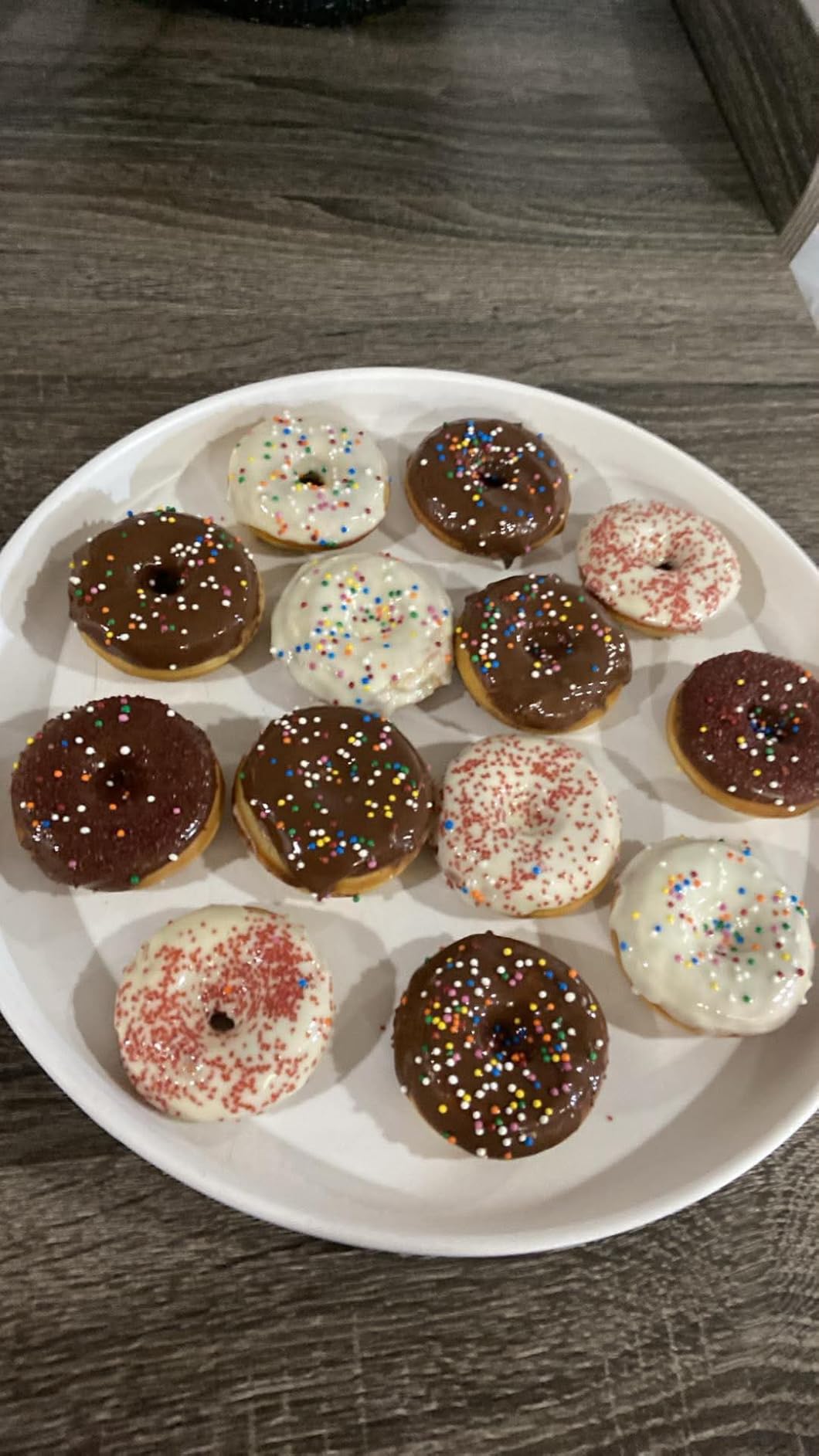 Dash Express Mini Donut Maker - Homemade Dessert Maker - Features Double-Sided, Non-Stick Surface & Space-Saving Design - Makes 7 - Aqua customer photo 2