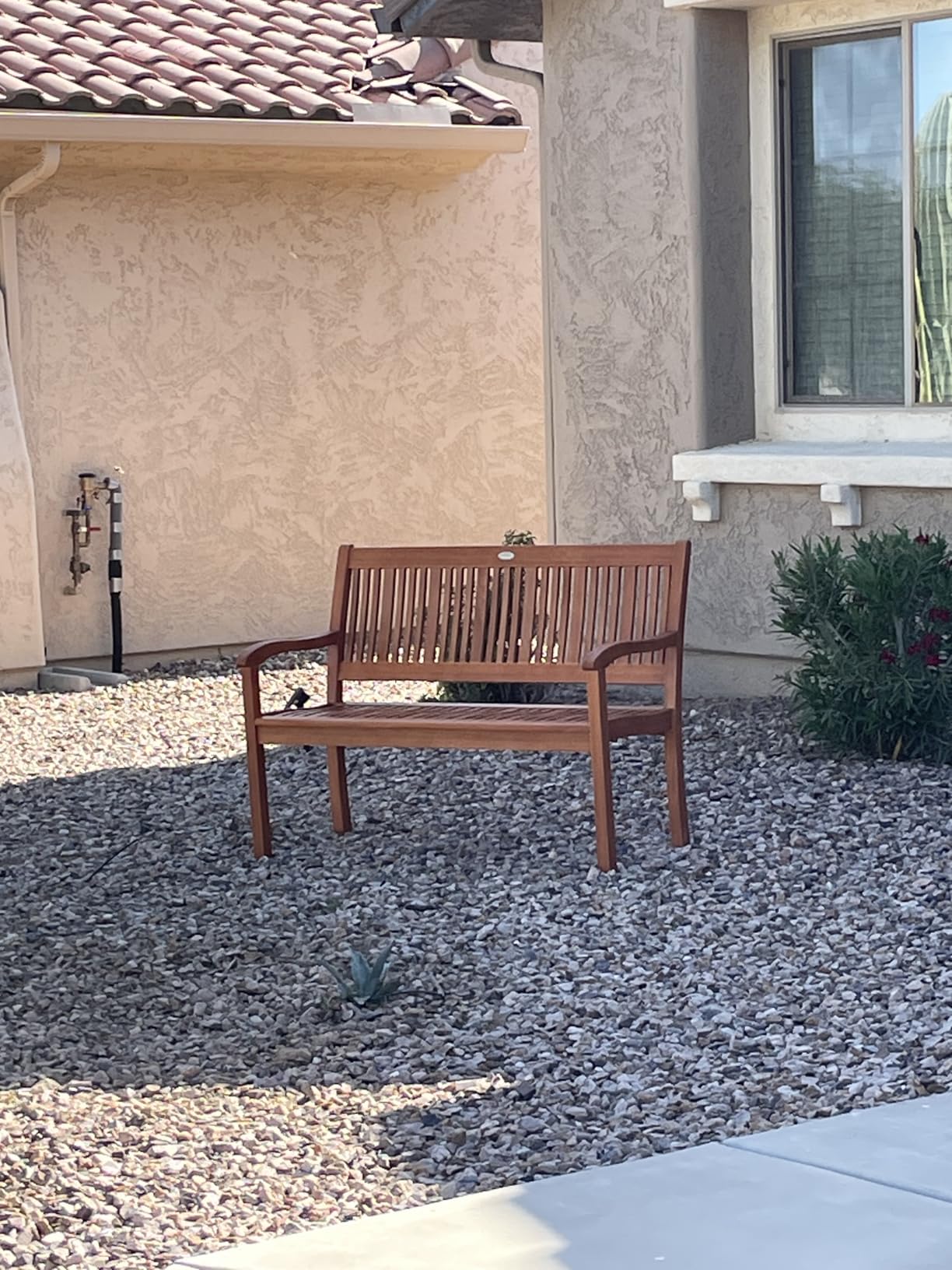Tangkula Outdoor Wood Garden Bench, 50