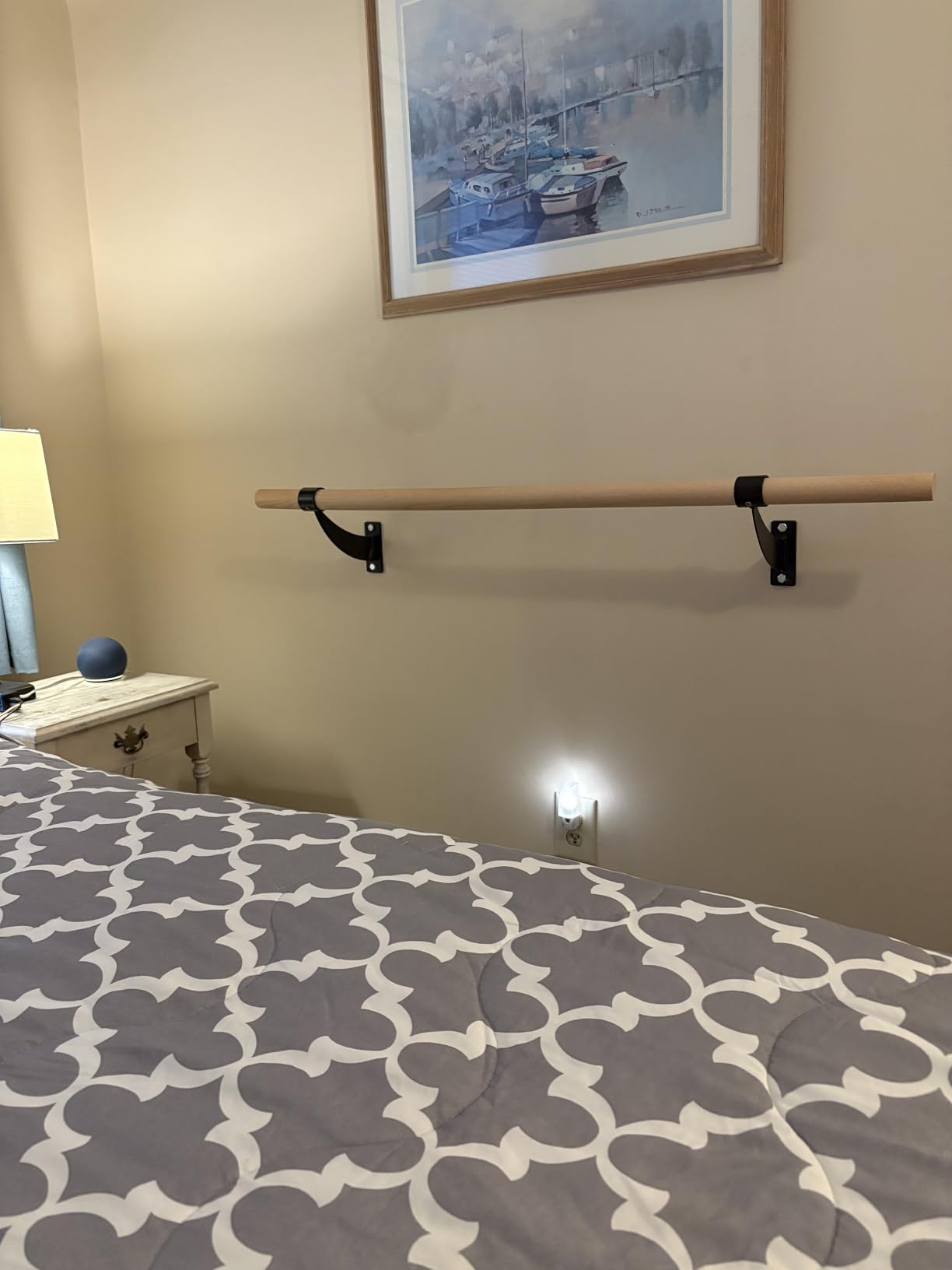 flybold Wall-Mounted Ballet Barre with Turning Board and Premium Wooden Bar - Home Workout and Dance Equipment customer photo 1