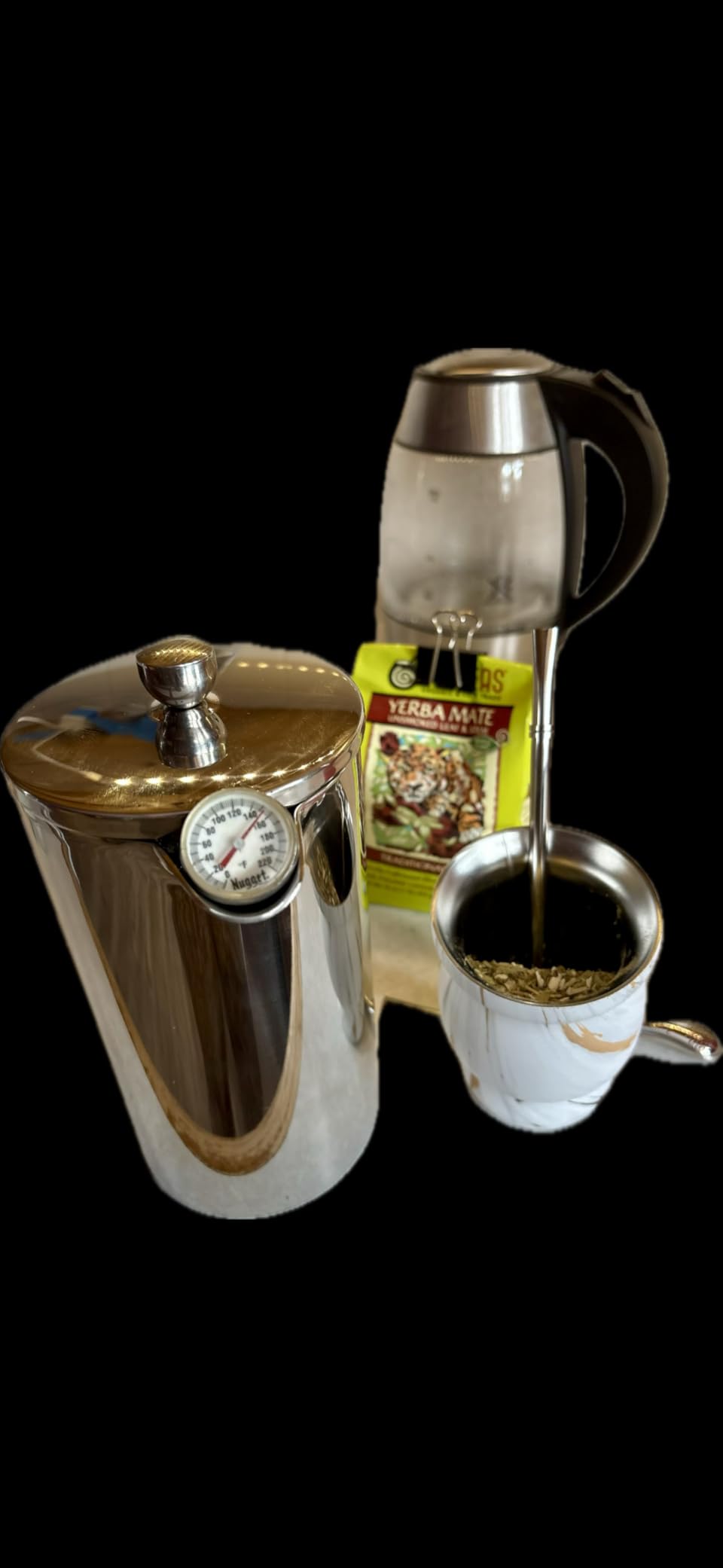Kalmateh Traditional Yerba Mate Gourd 8.6 OZ, Modern Double Wall Stainless Steel Mate Cup with Bombilla, Filter Straw & Cleaning Brush, Design for Authentic Mate Experience - wood customer photo 1