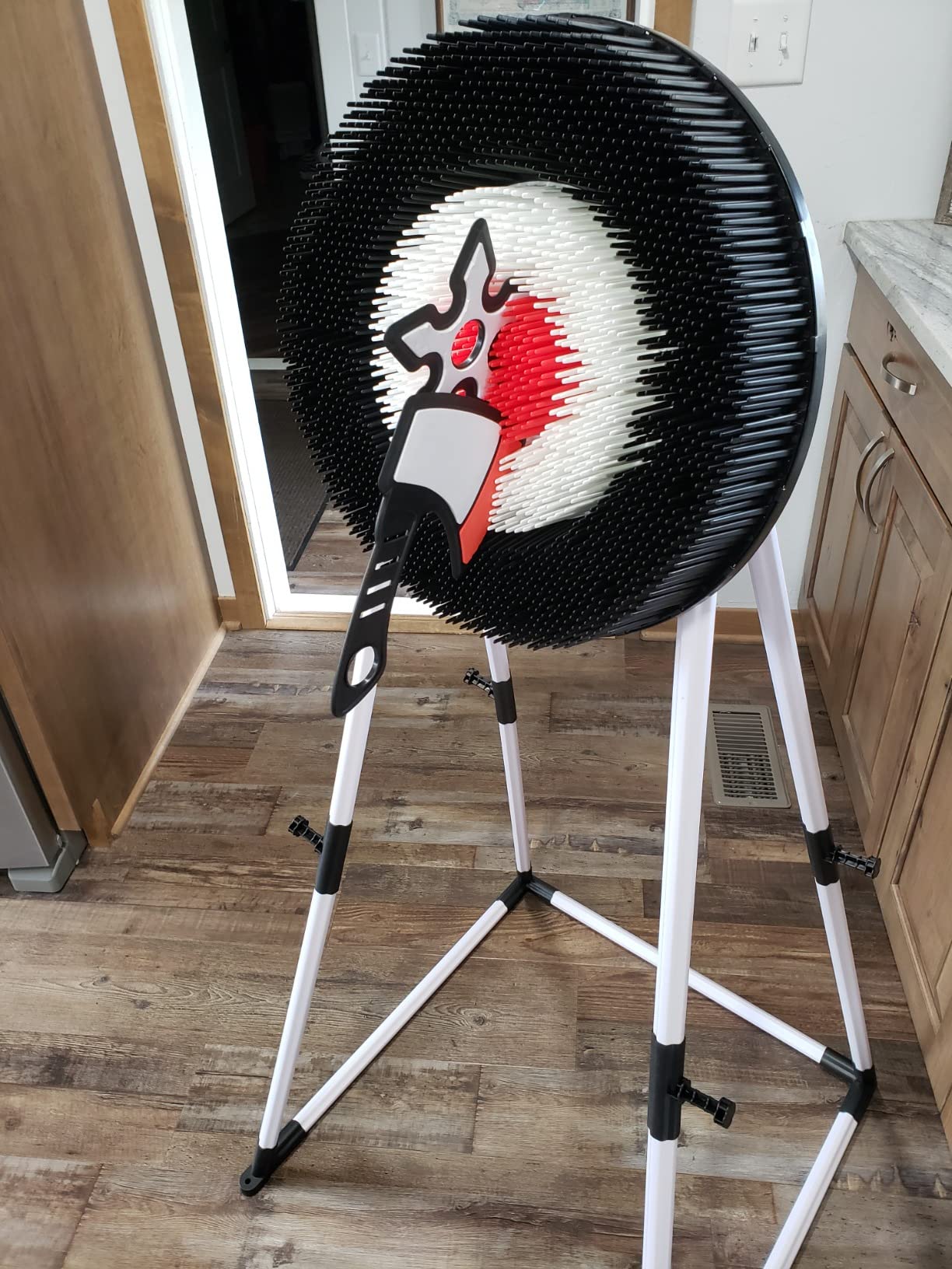 Black Series Axe Throwing Target Set, Includes 3 Axes & Bristle Target, Lightweight Plastic Axes with Blunted Edges, Safe for Indoor & Outdoor Use, Fun Party Activity Game customer photo 2