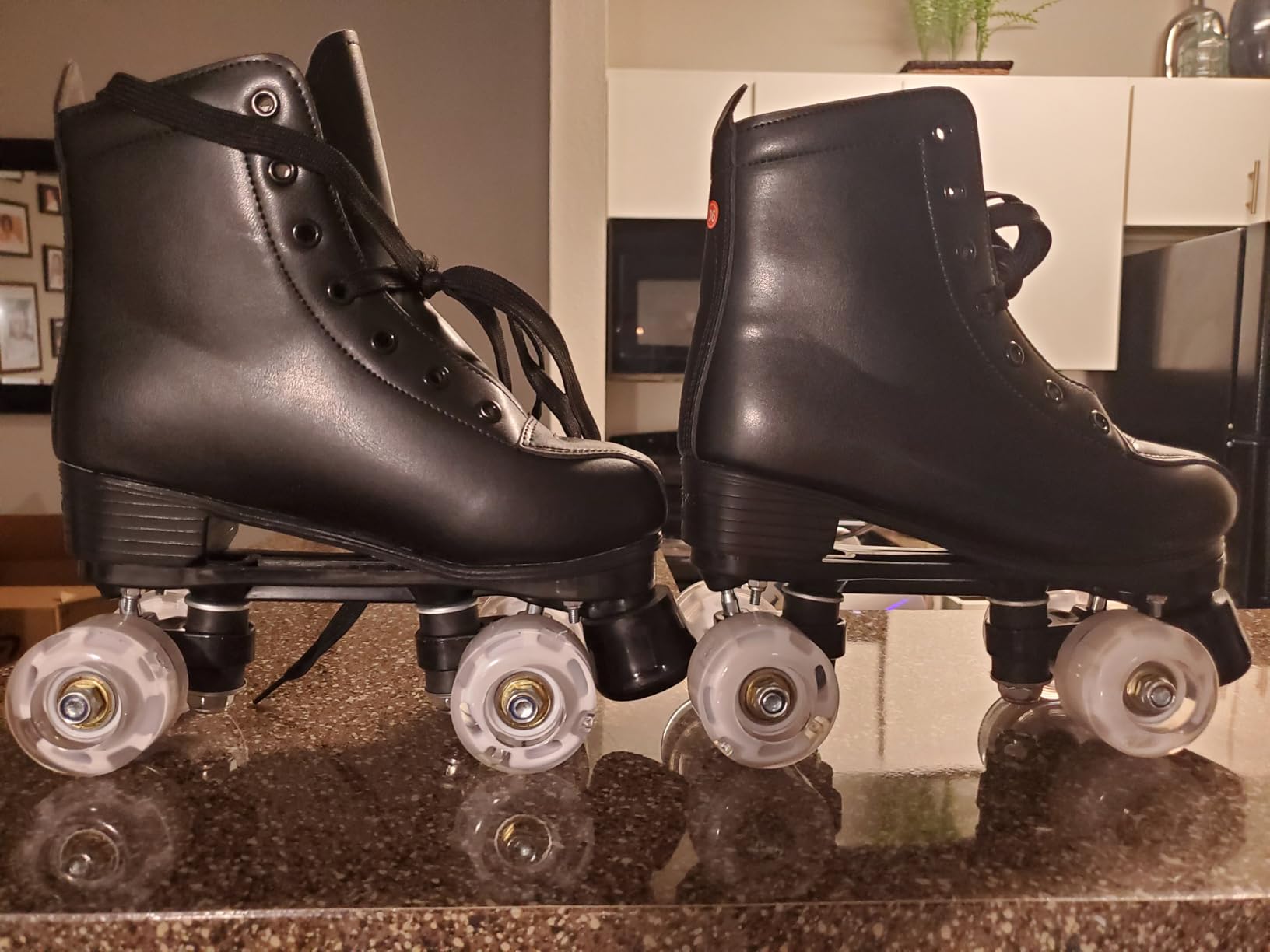 PU Leather Skates - Premium Adjustable Four-Wheel Roller Skates for Women, Men, Boys & Girls - Indoor & Outdoor customer photo 1