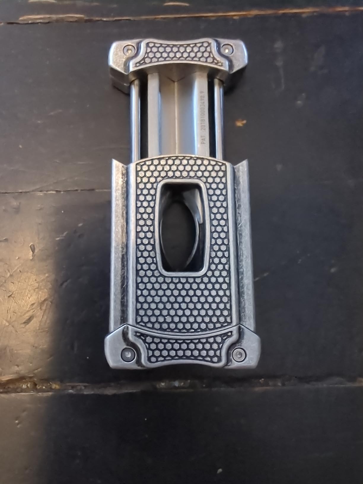 Cigar Cutter, Stainless Steel V-Cut Cigar Cutter with Build-in Cigar Puncher, Attractive Gift Box (Antique Silver) customer photo 1