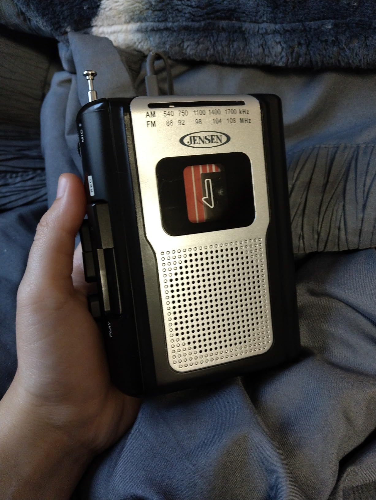 Jensen CR-100 Vintage Portable Personal Cassette/Recorder Tape Player with AM-FM Radio Built-in Speaker & Microphone, Headphone Jack Input - Teal Limited Edition customer photo 1
