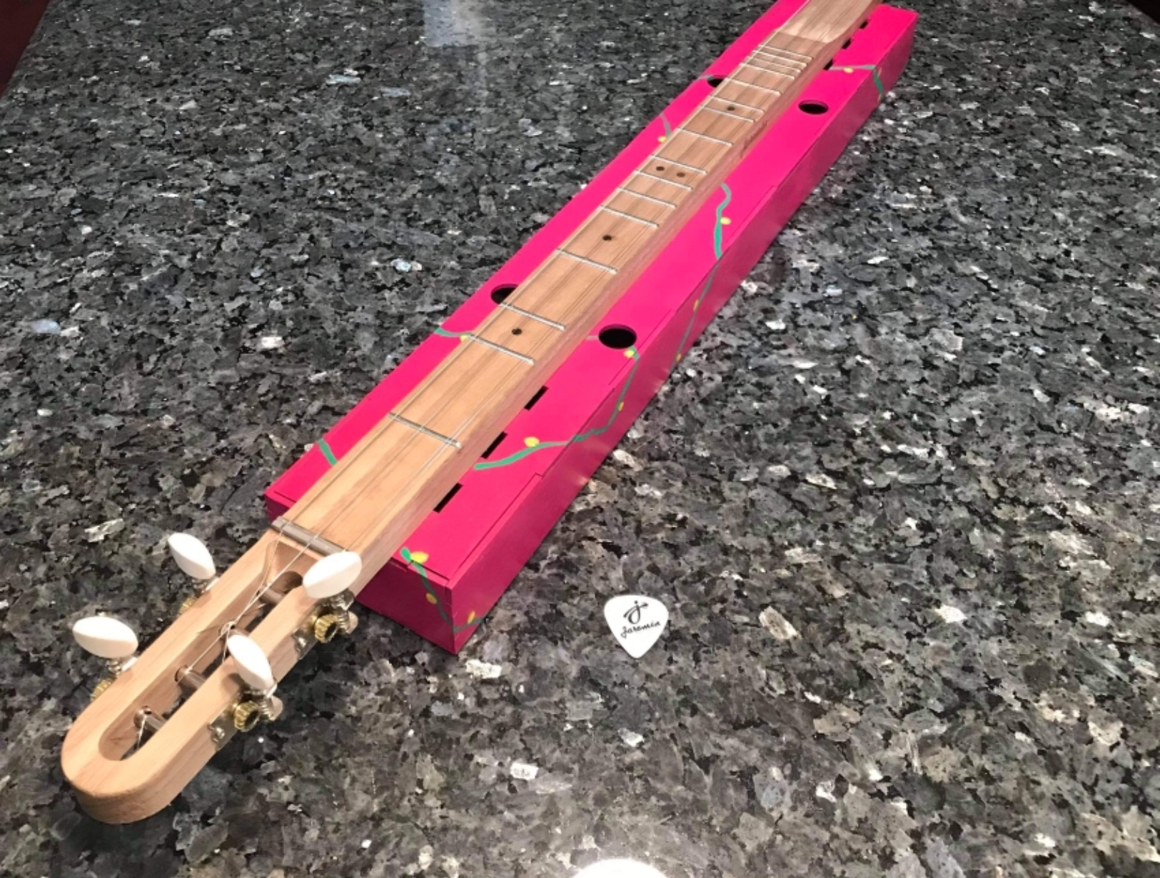 Mountain Dulcimer KIT Build-it-Yourself All WOOD 4-String Dulcimer with CHERRY neck - Made in USA customer photo 1
